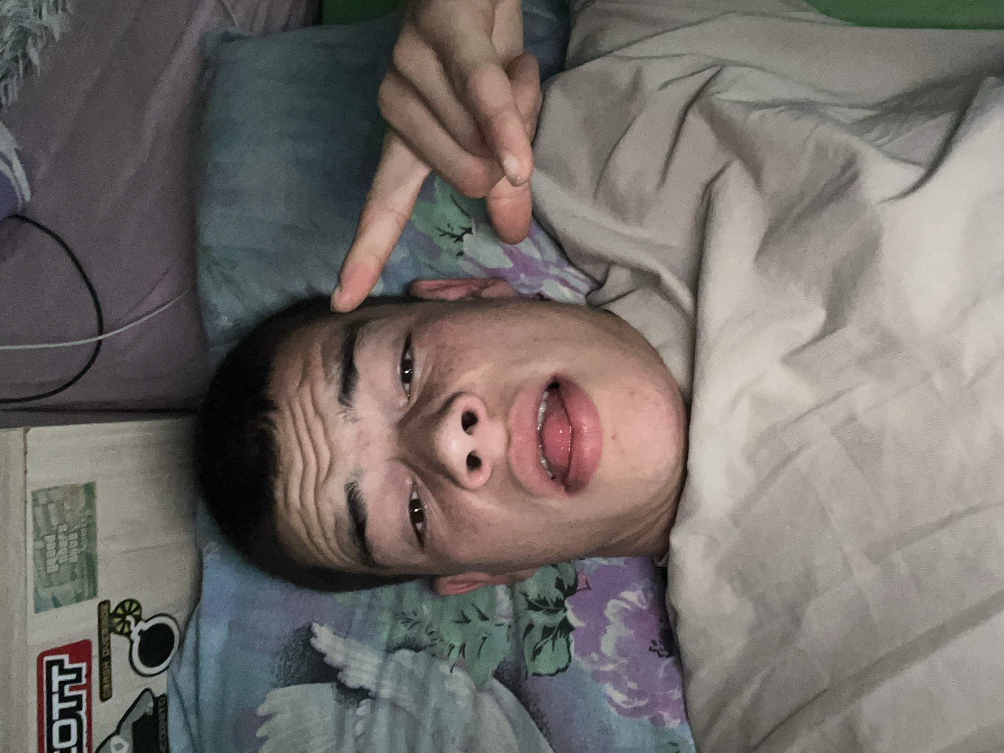 Young person documents morning routine in Sopot, Bulgaria home