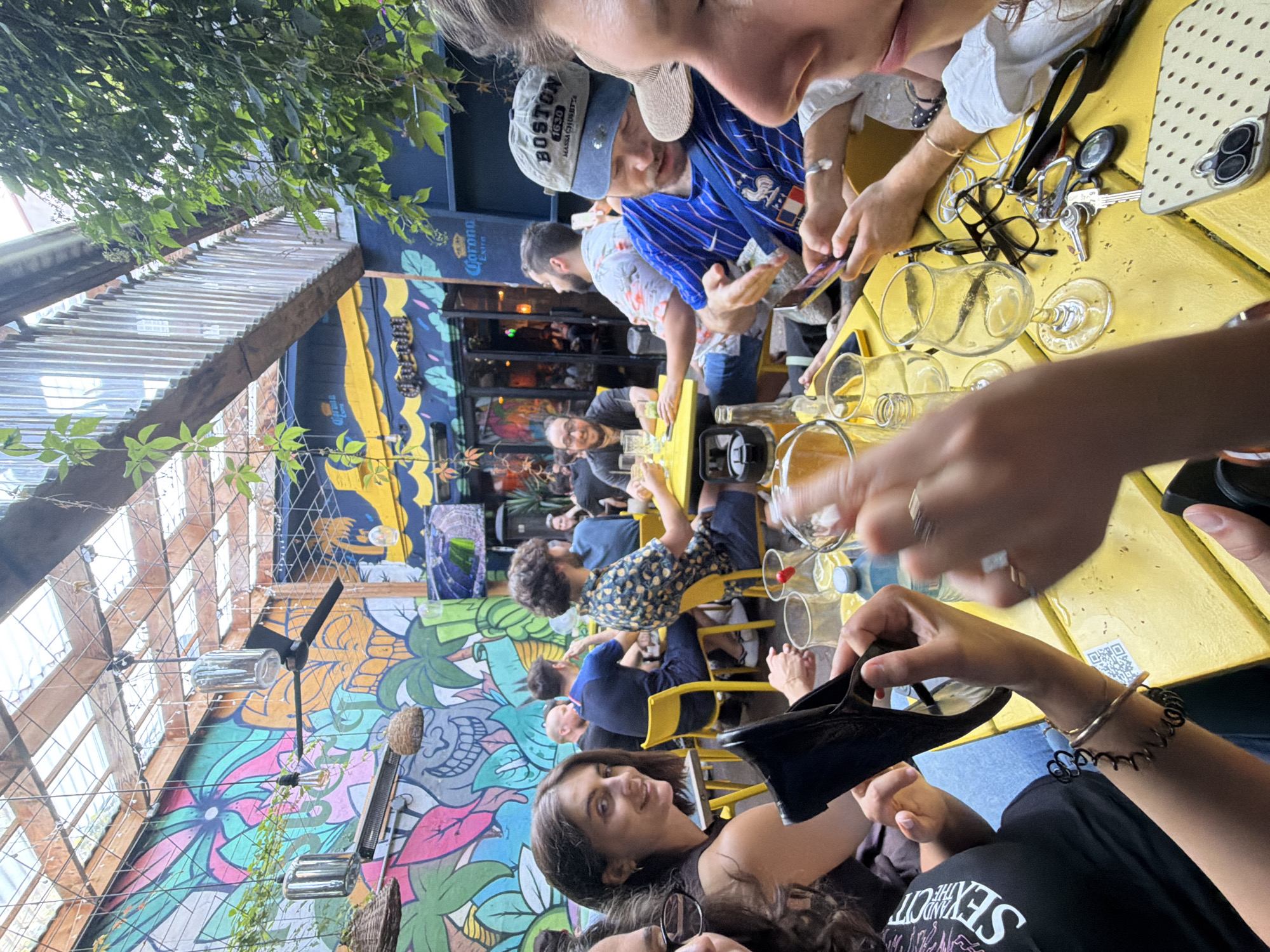 Watching Paraguay vs France at a Montreal bar patio