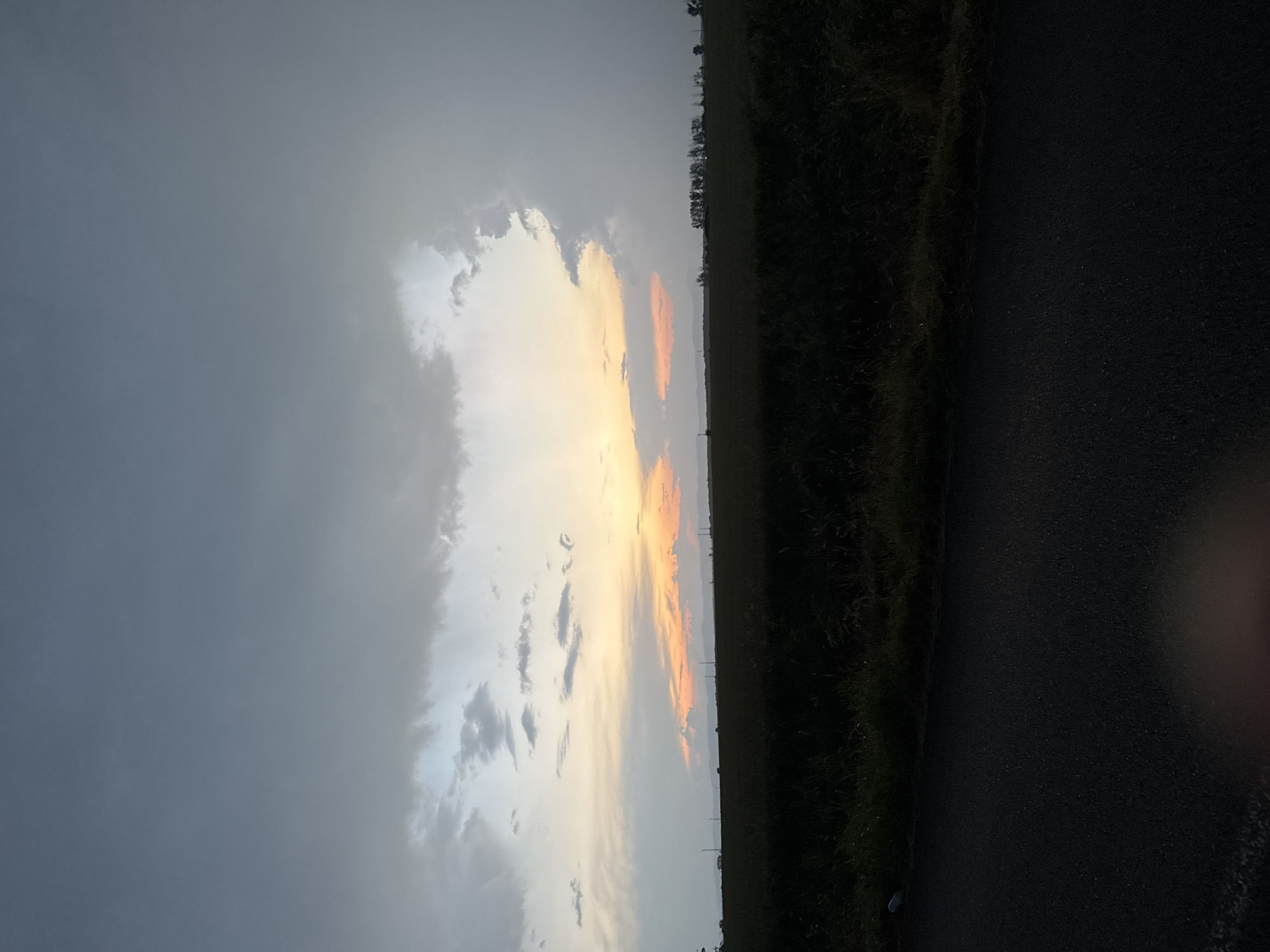Dramatic sunset skies captured over rural Sarnevo, Bulgaria countryside