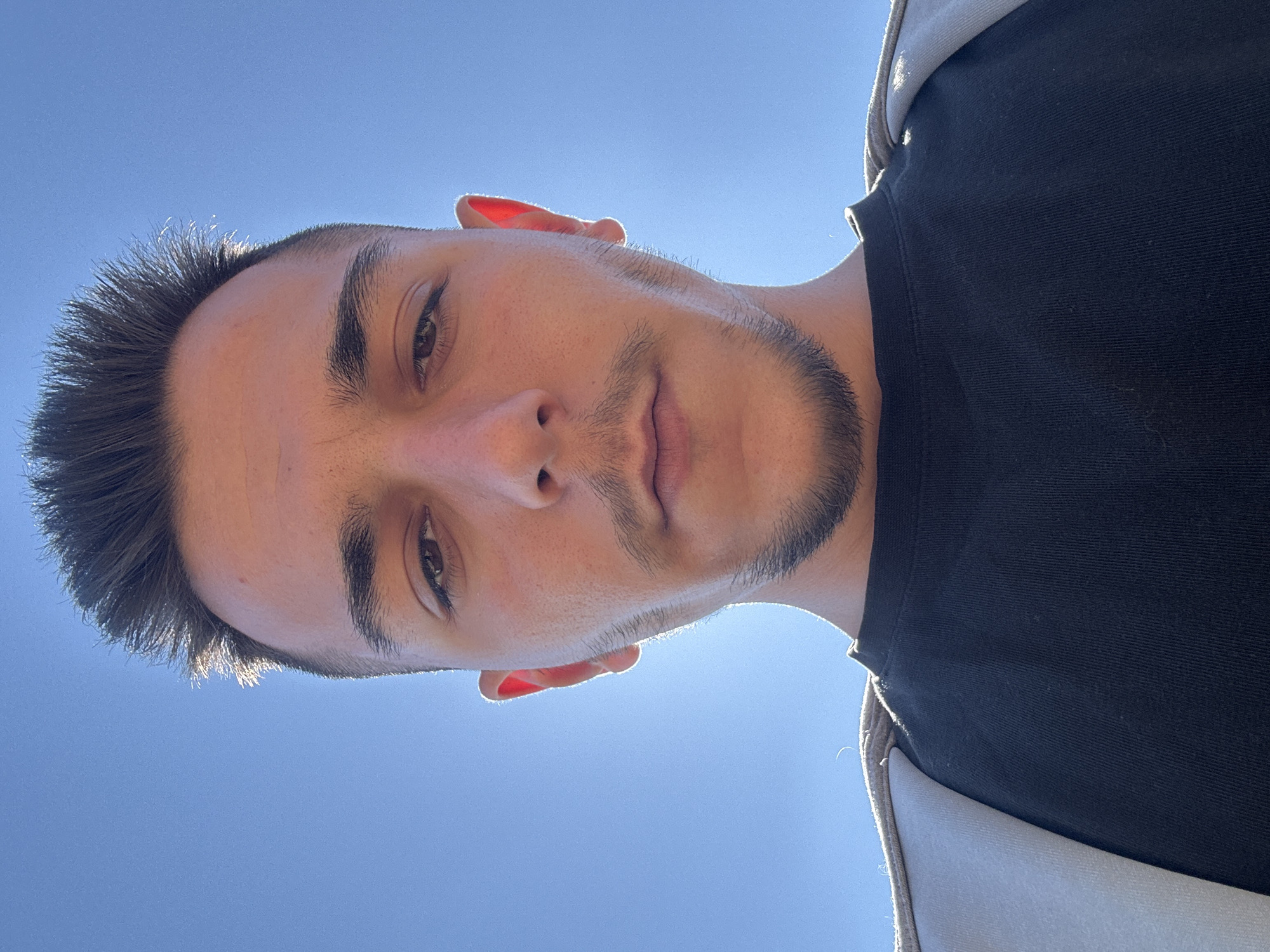 Person takes selfie in Srednia, Bulgaria