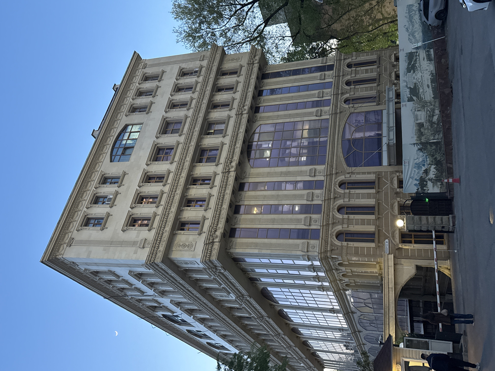 Urban architecture documented in central Almaty during afternoon hours