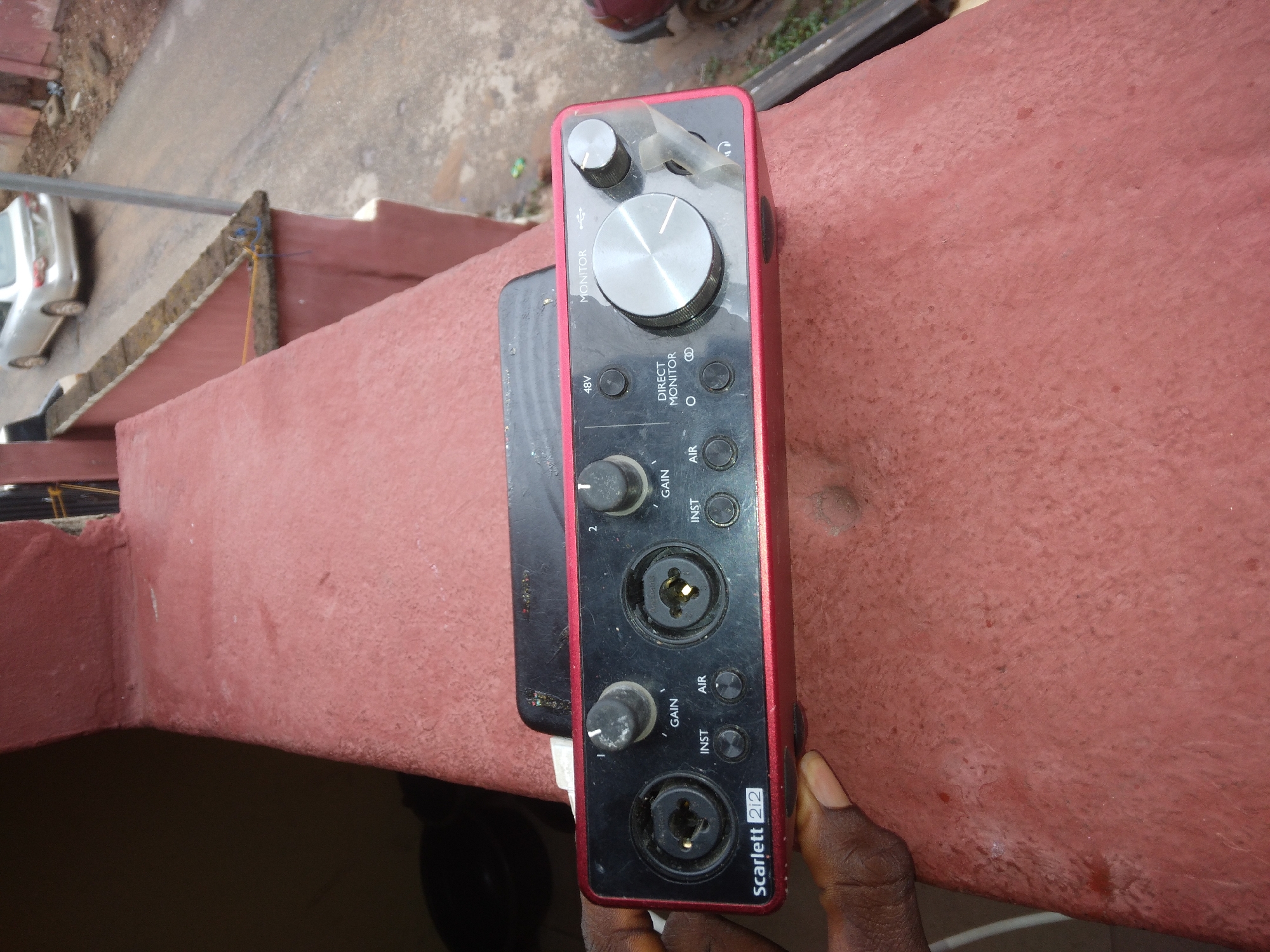 Audio equipment and construction work documented in Onitsha