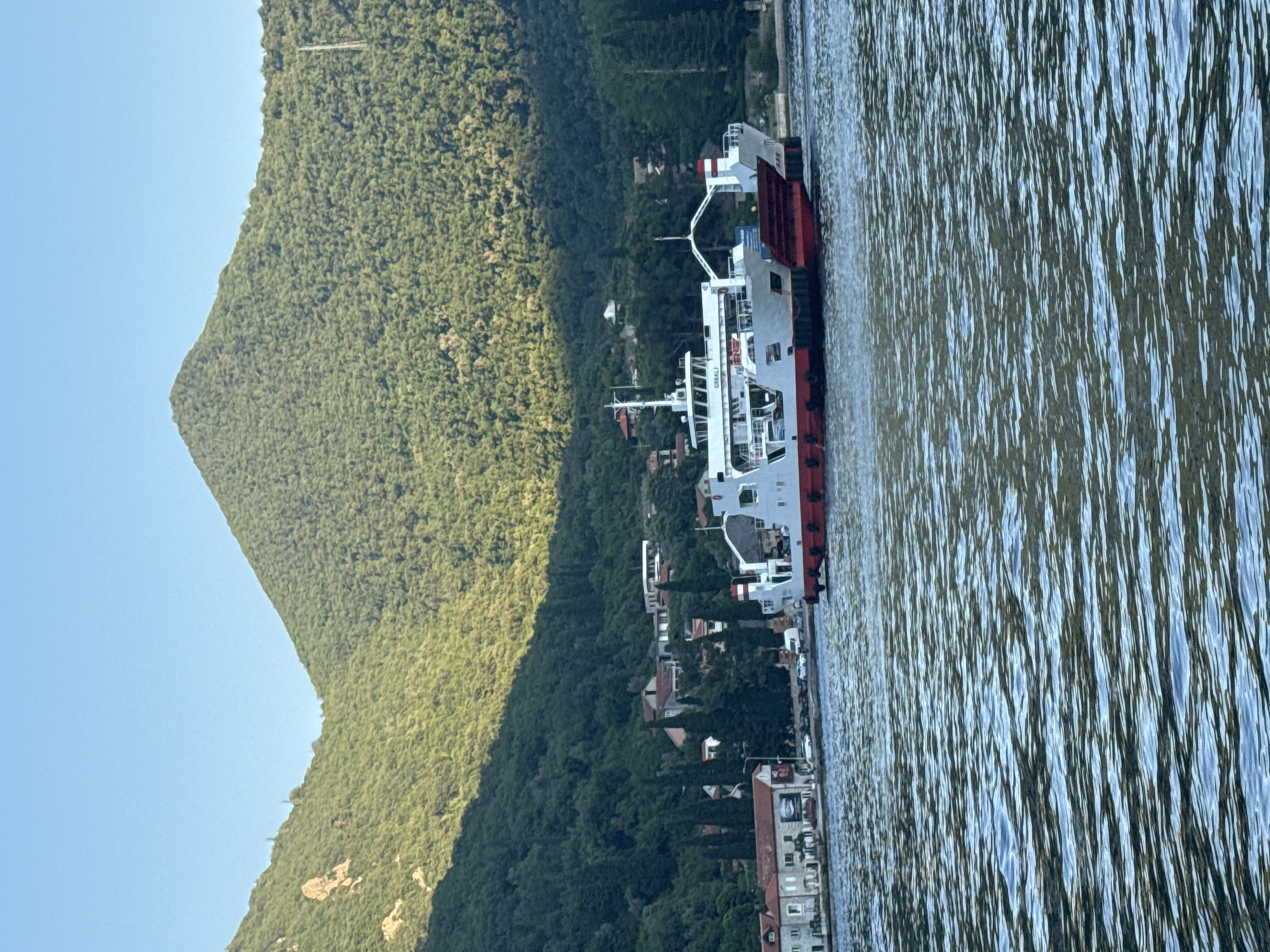 Ferry service documented in Montenegro's Bay of Kotor region