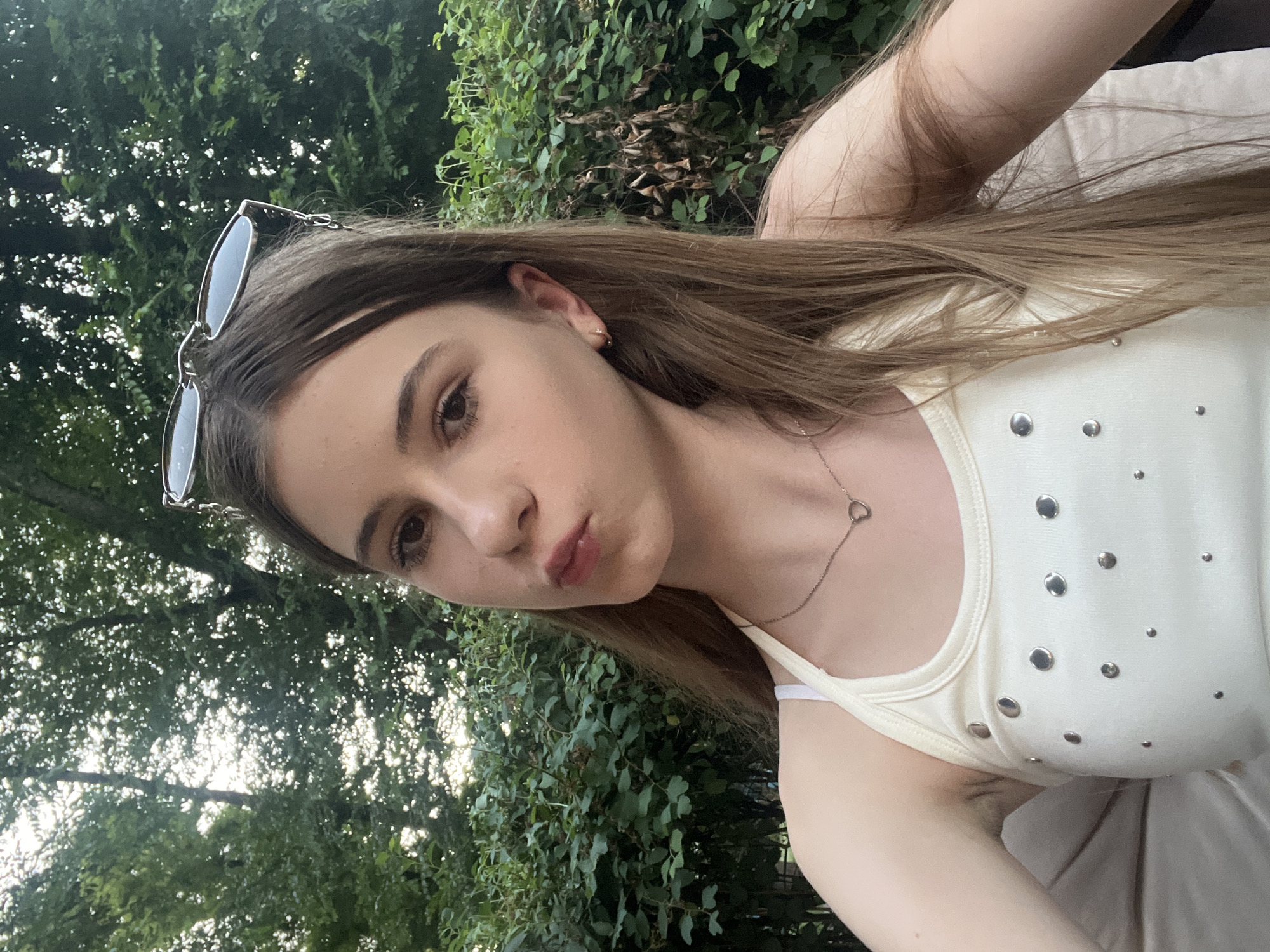 Outdoor hangout with selfies and a fluffy poodle in tow