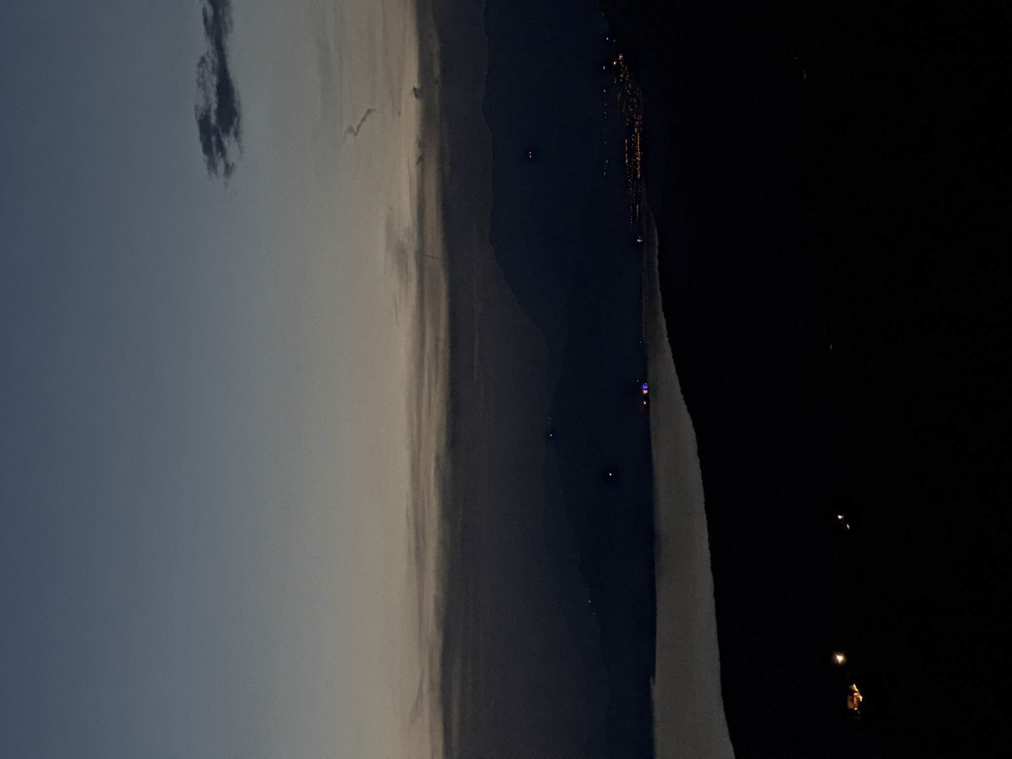 Twilight documented in Kovačko Polje, Montenegro shows churches and starlit sky