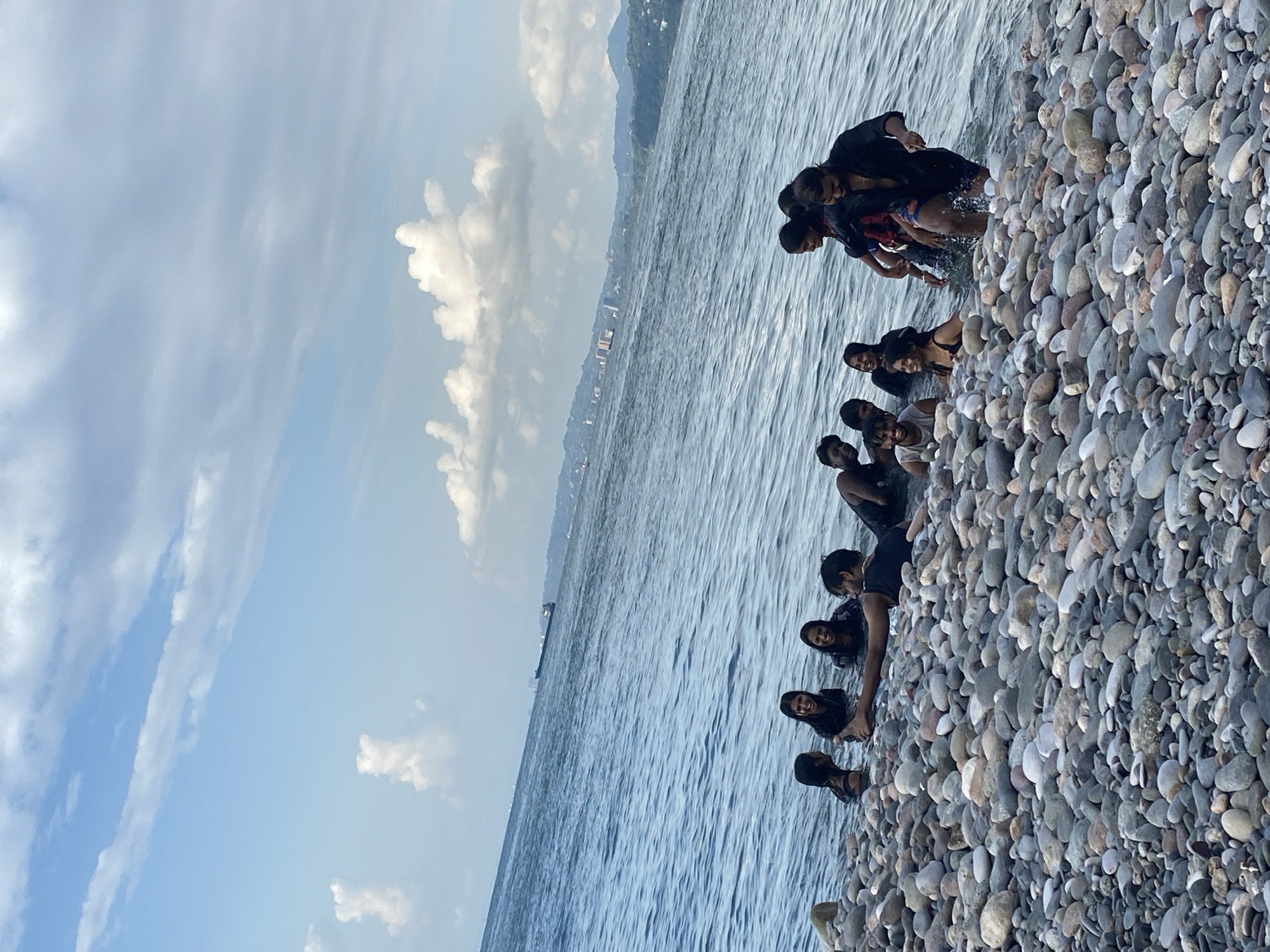 Afternoon on Batumi's Black Sea pebble beaches