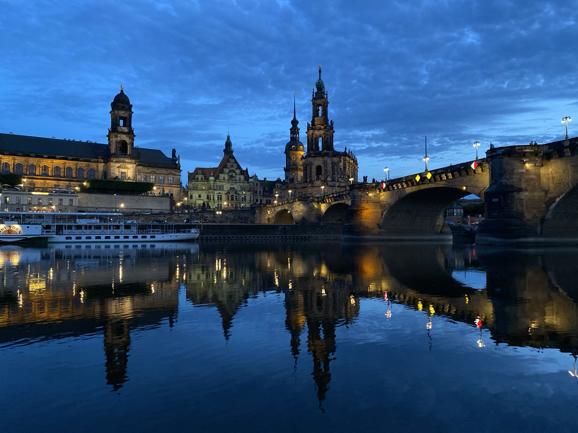 Dresden's Historic Skyline Documented Through Day to Night