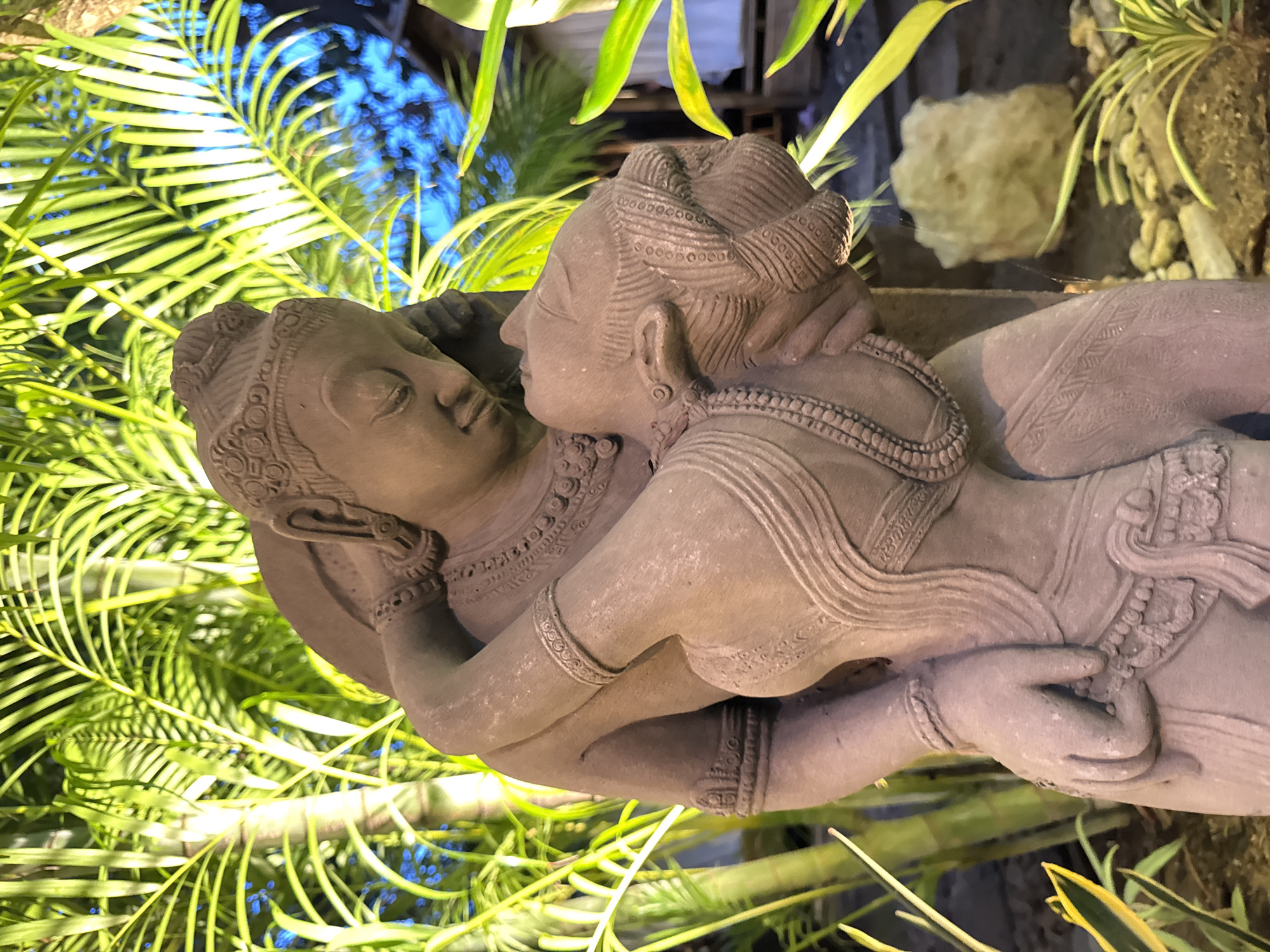 Sculpted garden and poolside evening at a Rawai resort