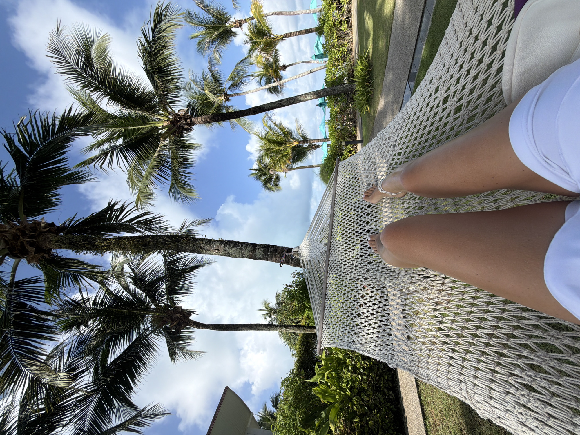 Hammock time under the palms in Bang Muang