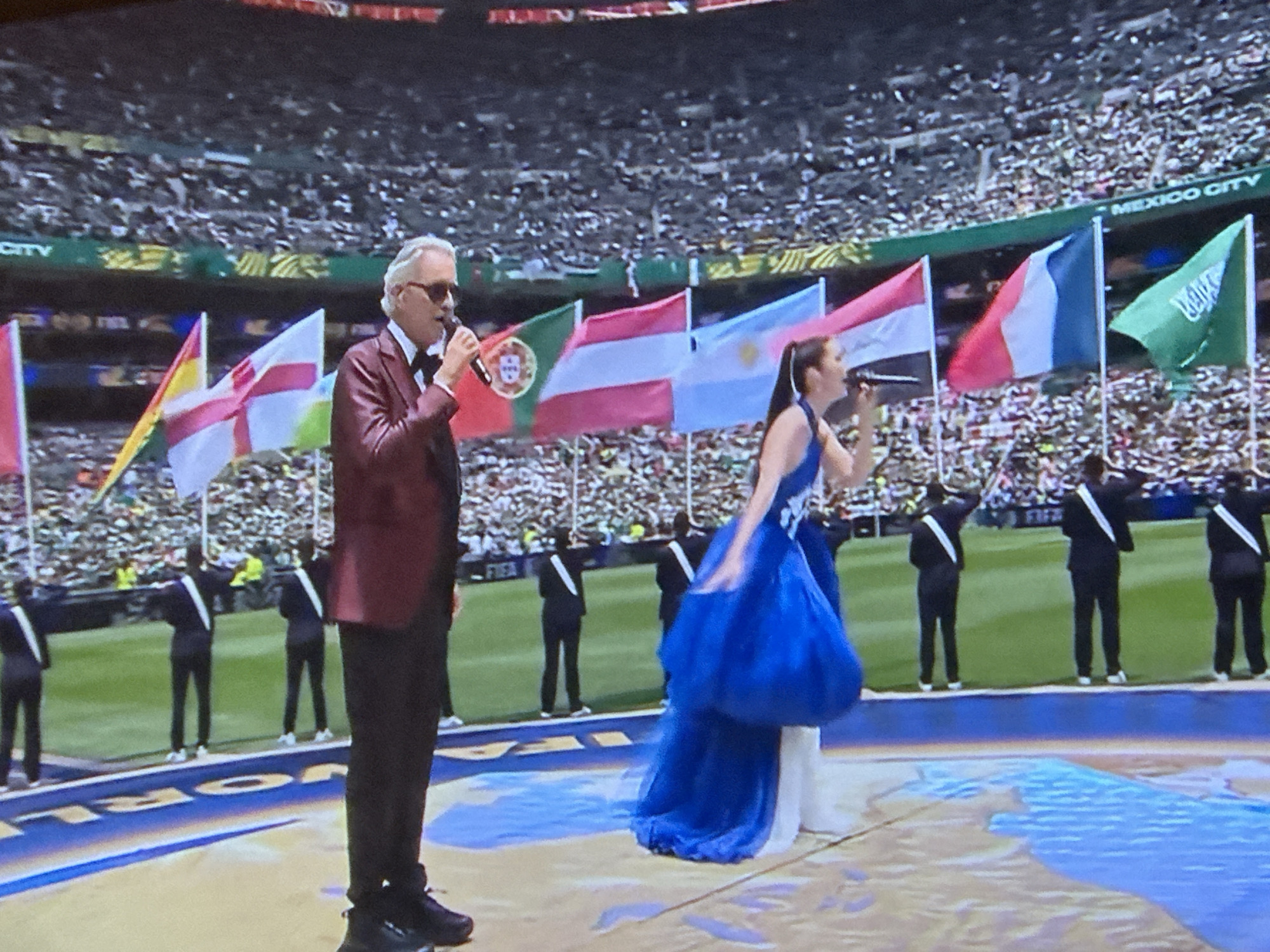 FIFA World Cup ceremony captured at stadium venue