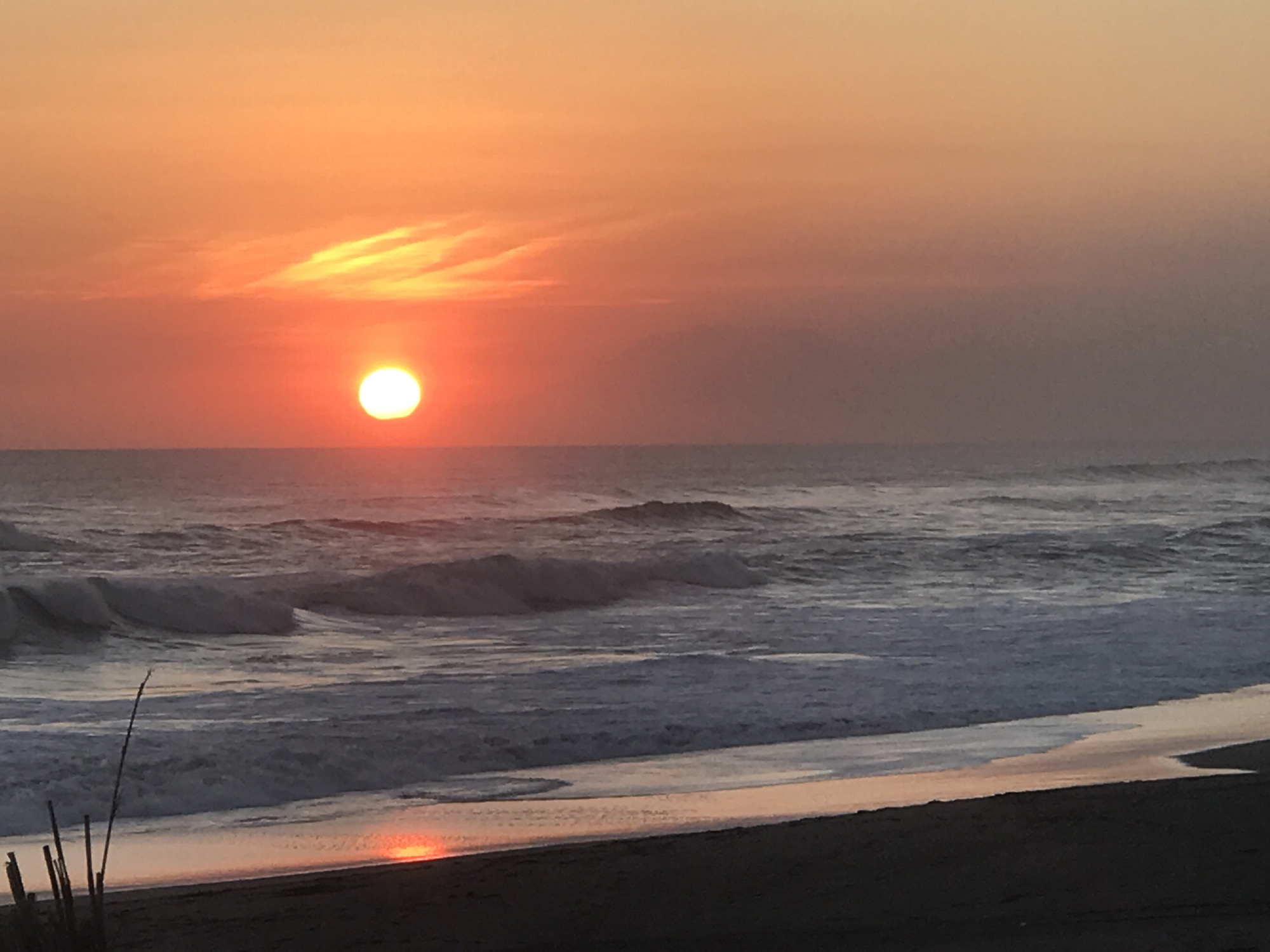 Sunset moments captured at Kediri beach, Indonesia