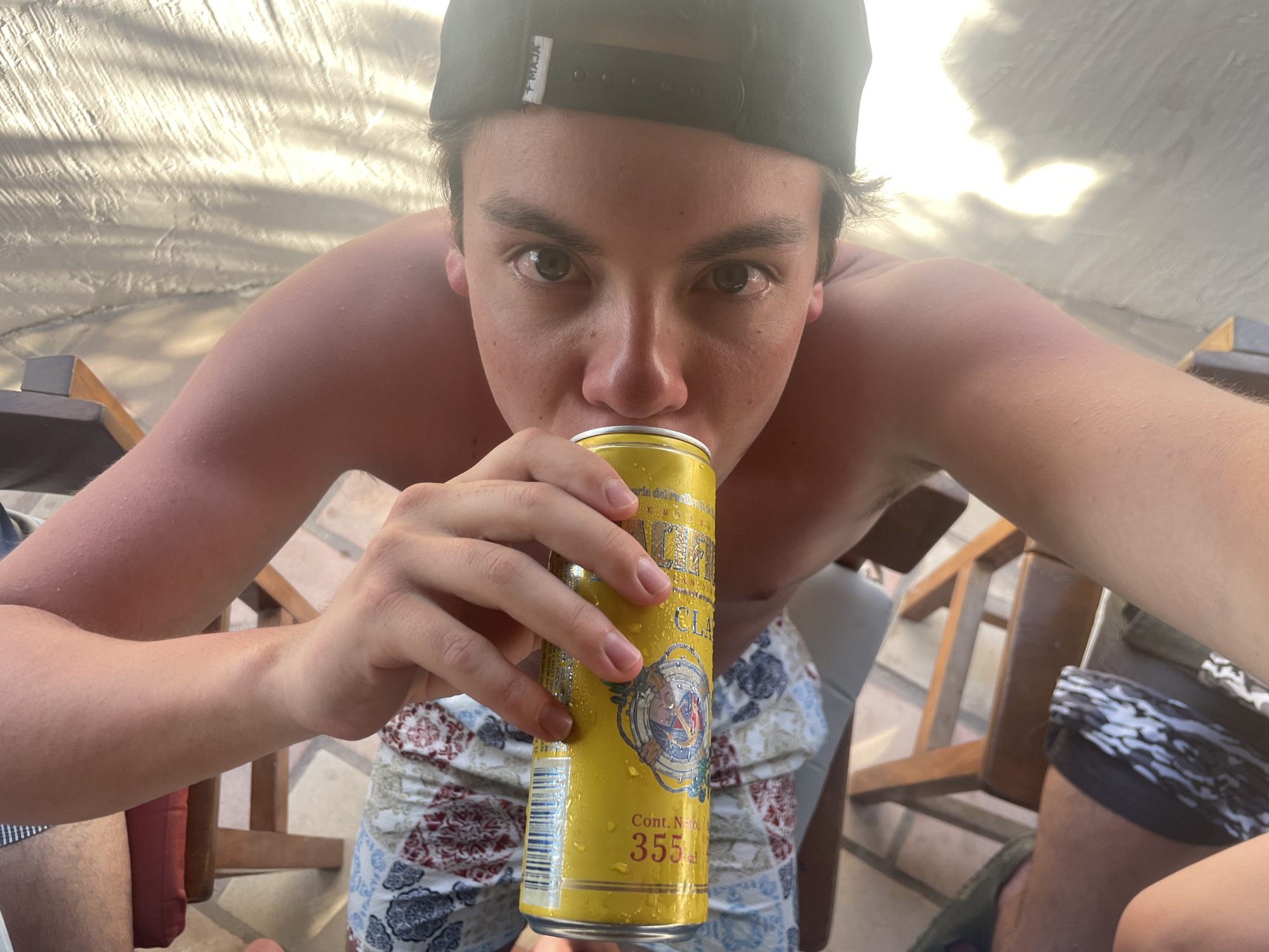 Evening drinks on tiled surfaces in Buenavista, Mexico