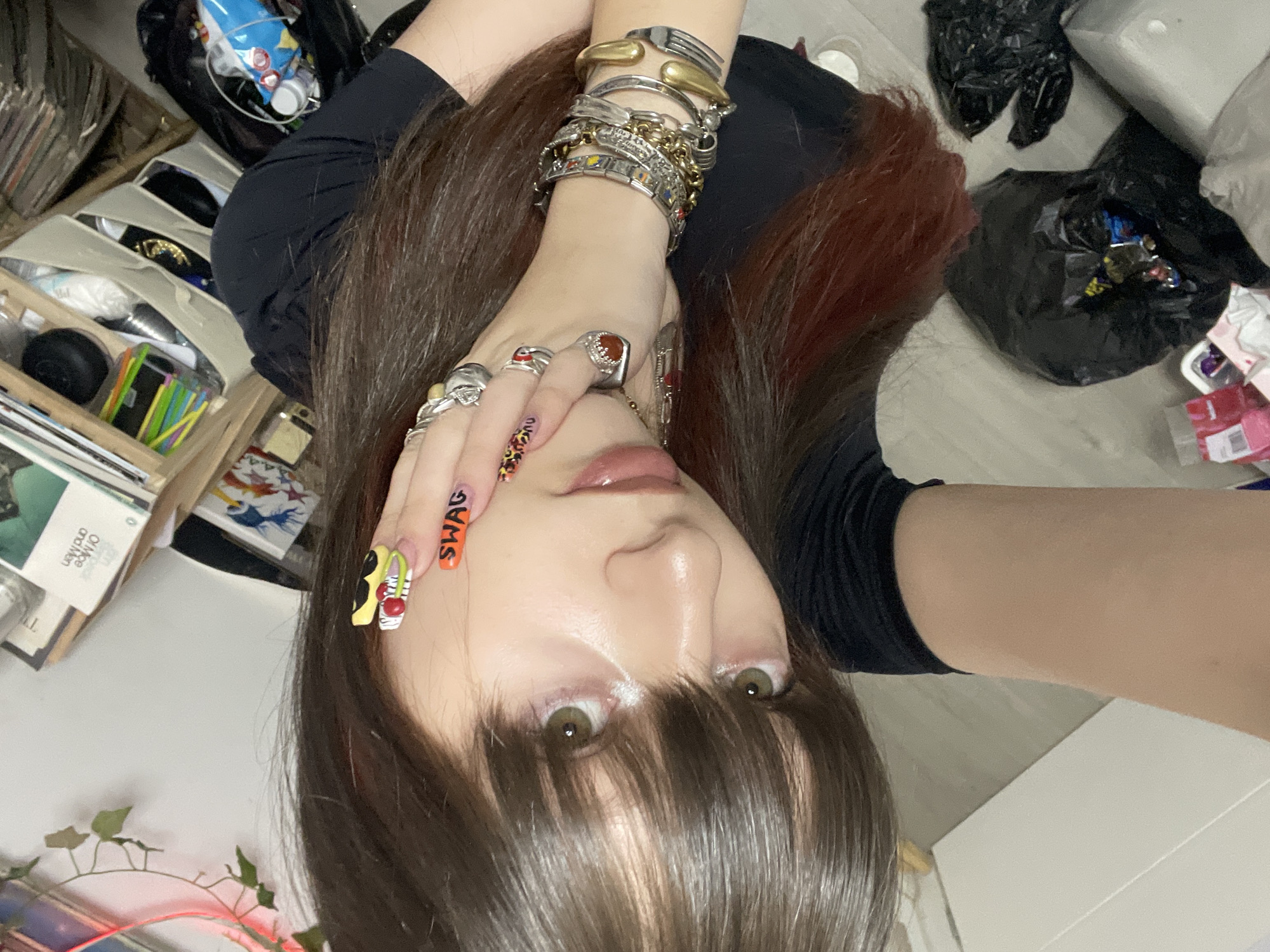 Woman takes morning selfie session in Raanana elevator