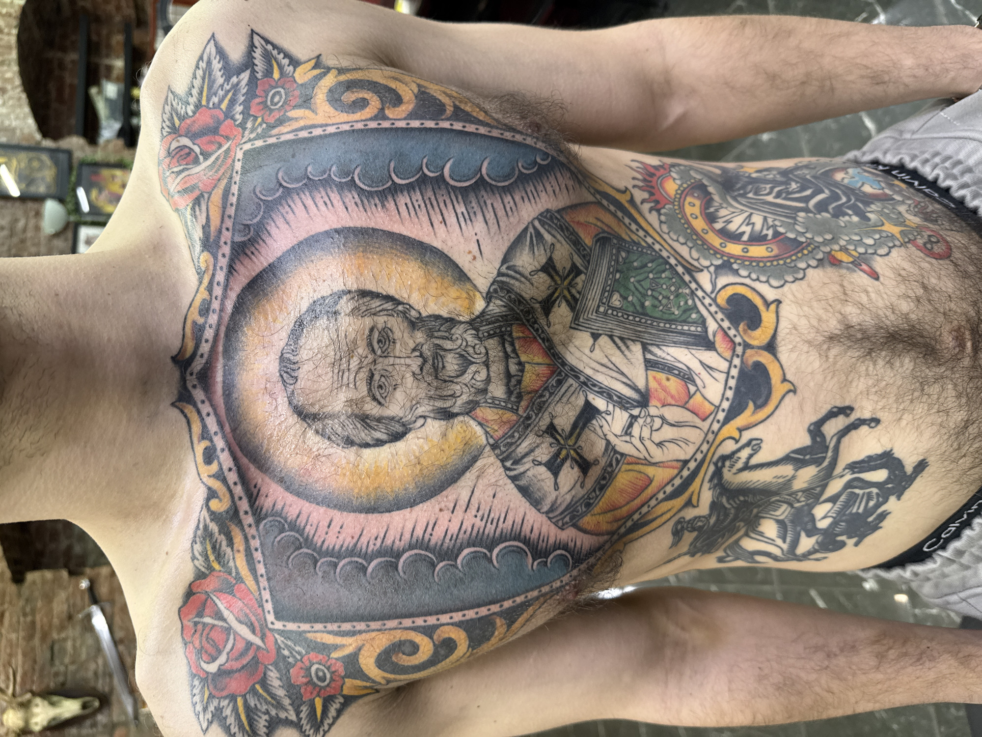 Religious tattoo artwork documented in Moscow