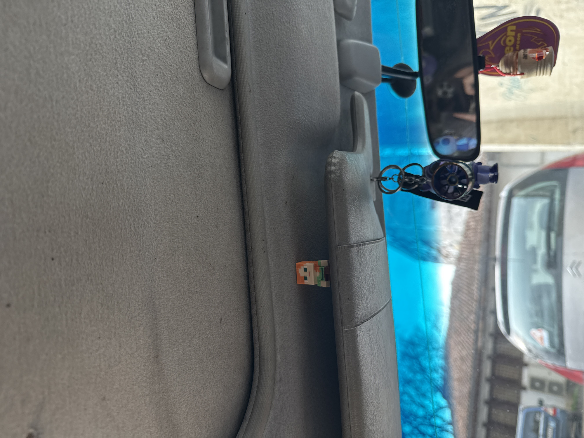 Minecraft figurine spotted as car decoration in Bulgaria
