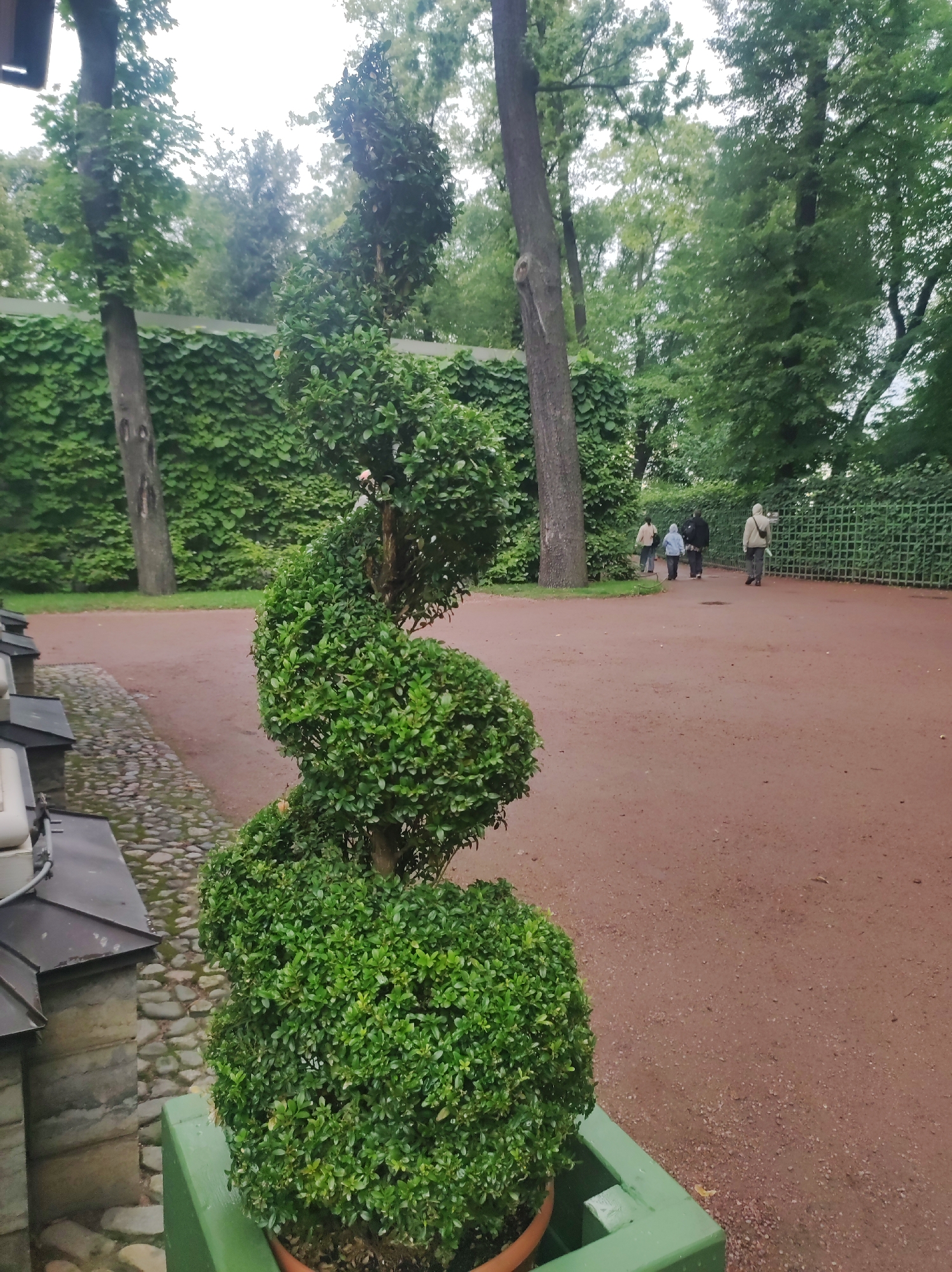 Summer afternoon in a Saint Petersburg park garden
