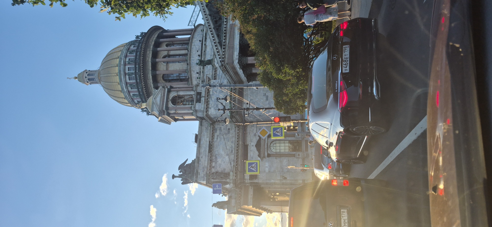 Saint Isaac's Cathedral from multiple angles on a summer evening