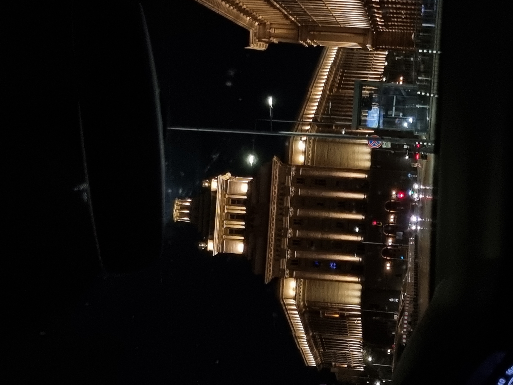 Palace of Justice Sofia illuminated at night