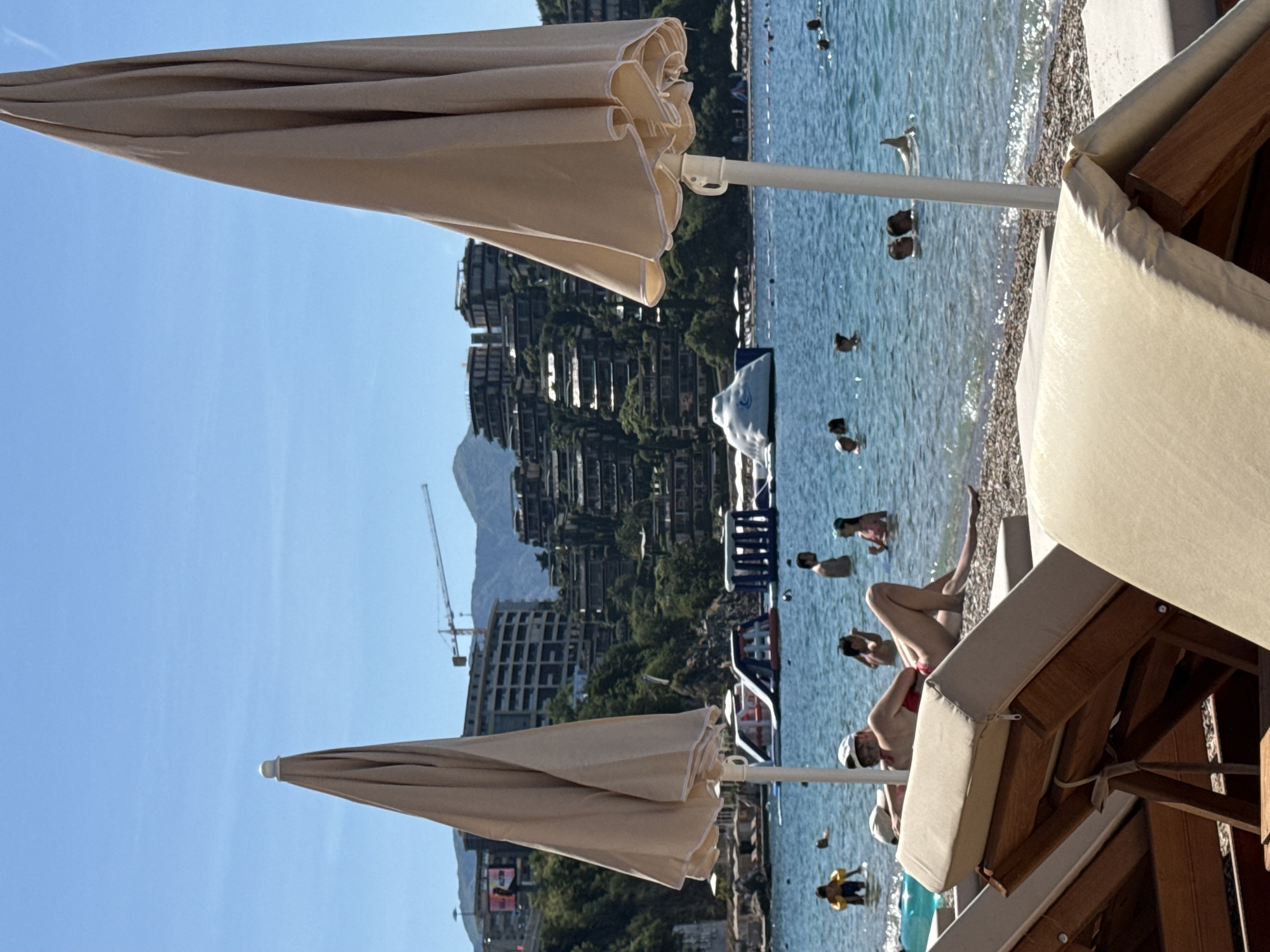 Summer morning on the Adriatic coast in Boreti, Montenegro
