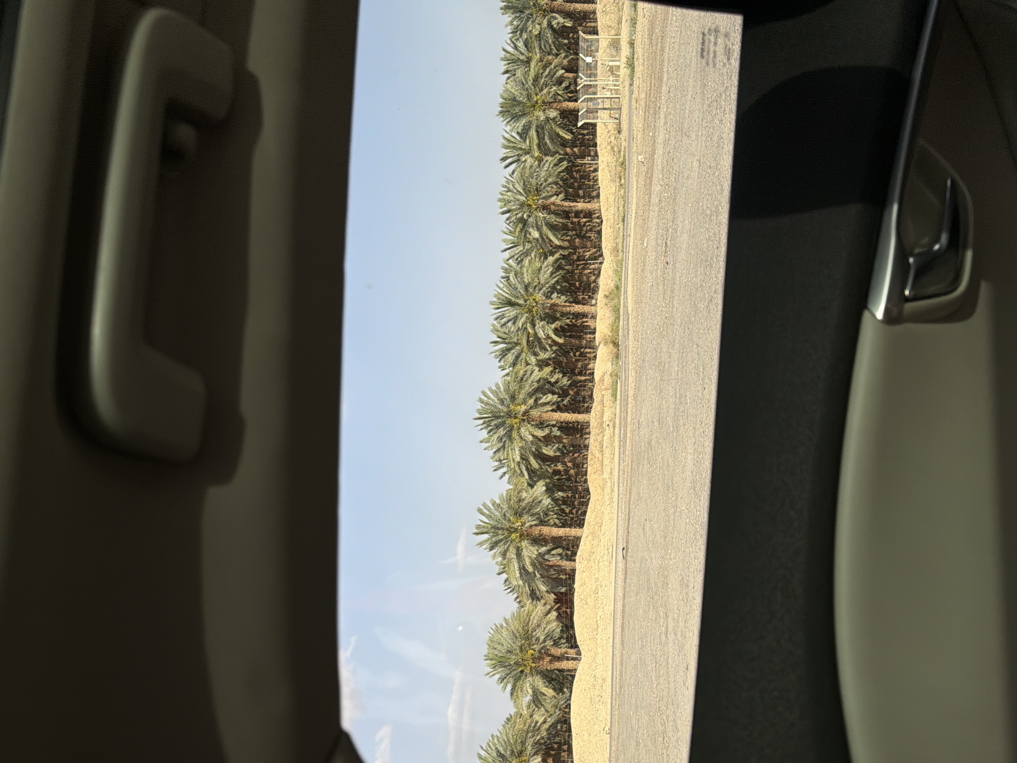 Passenger view captured from vehicle in southern Israel