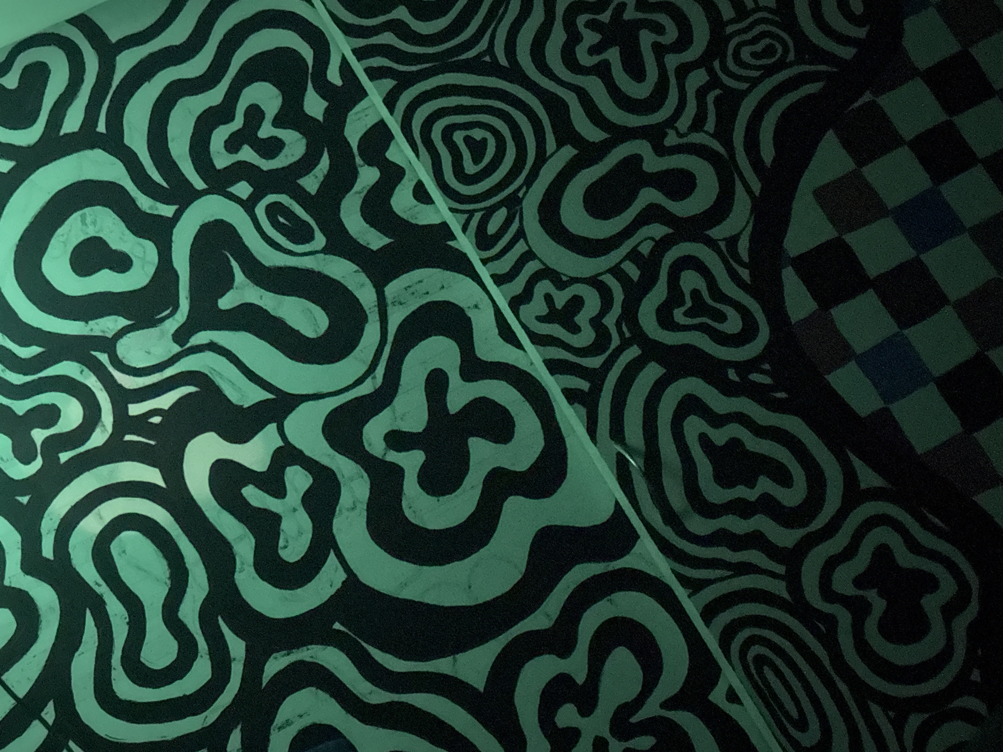 Abstract green patterns documented in Mexico City