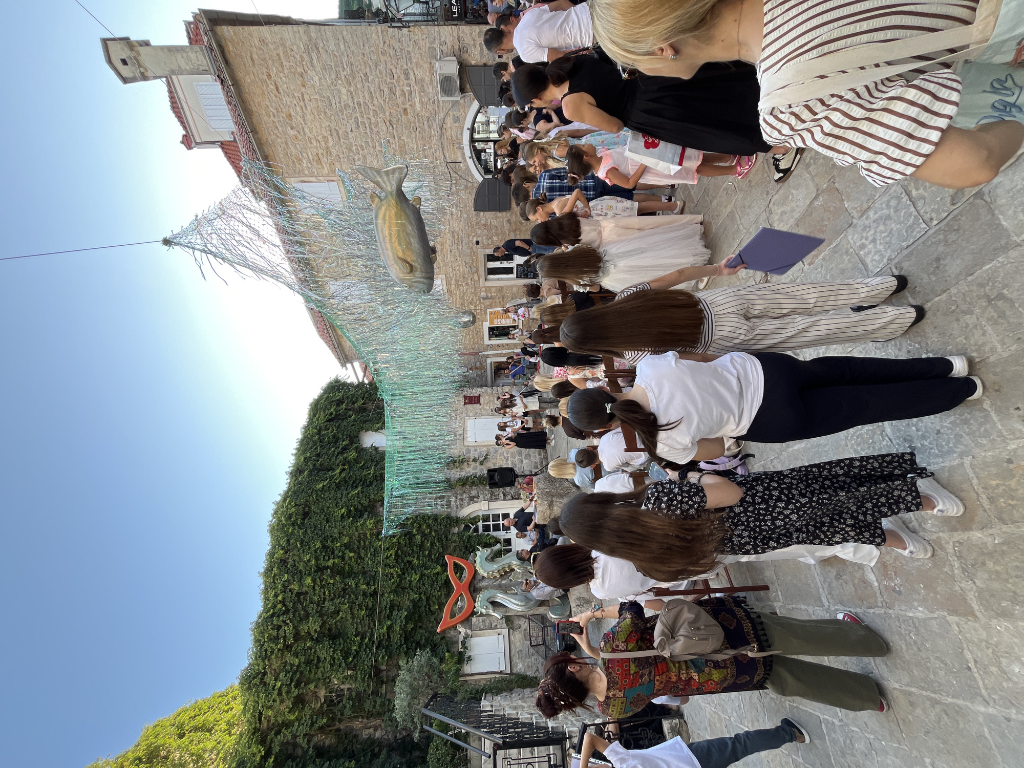 Cultural event and beach activities documented in Budva, Montenegro