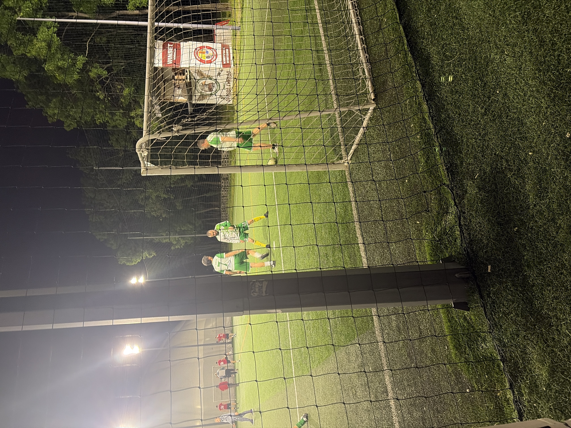 Night soccer match underway in Sofia, Bulgaria