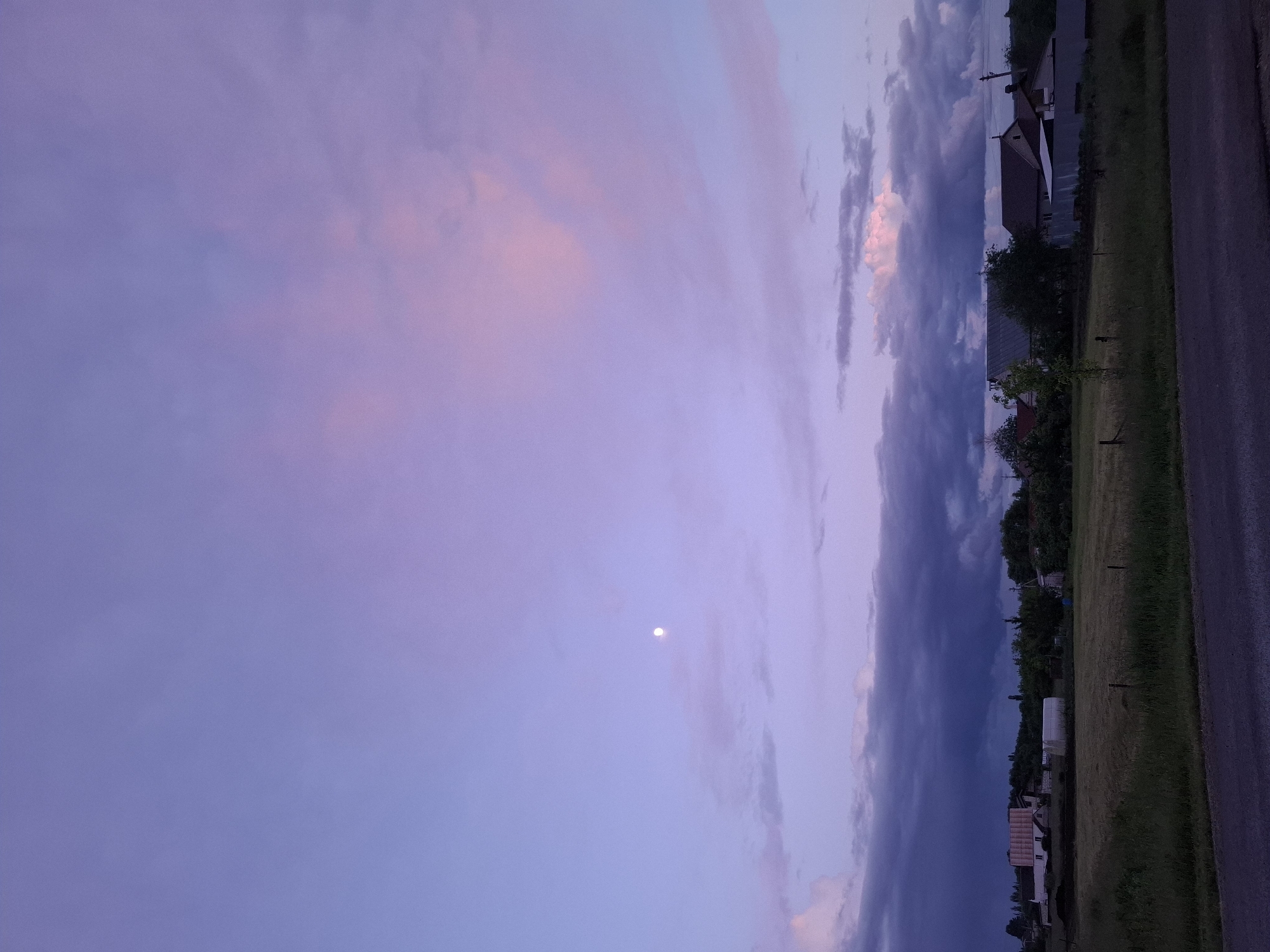 Dramatic sunset skies observed over rural Khlevnoye, Russia
