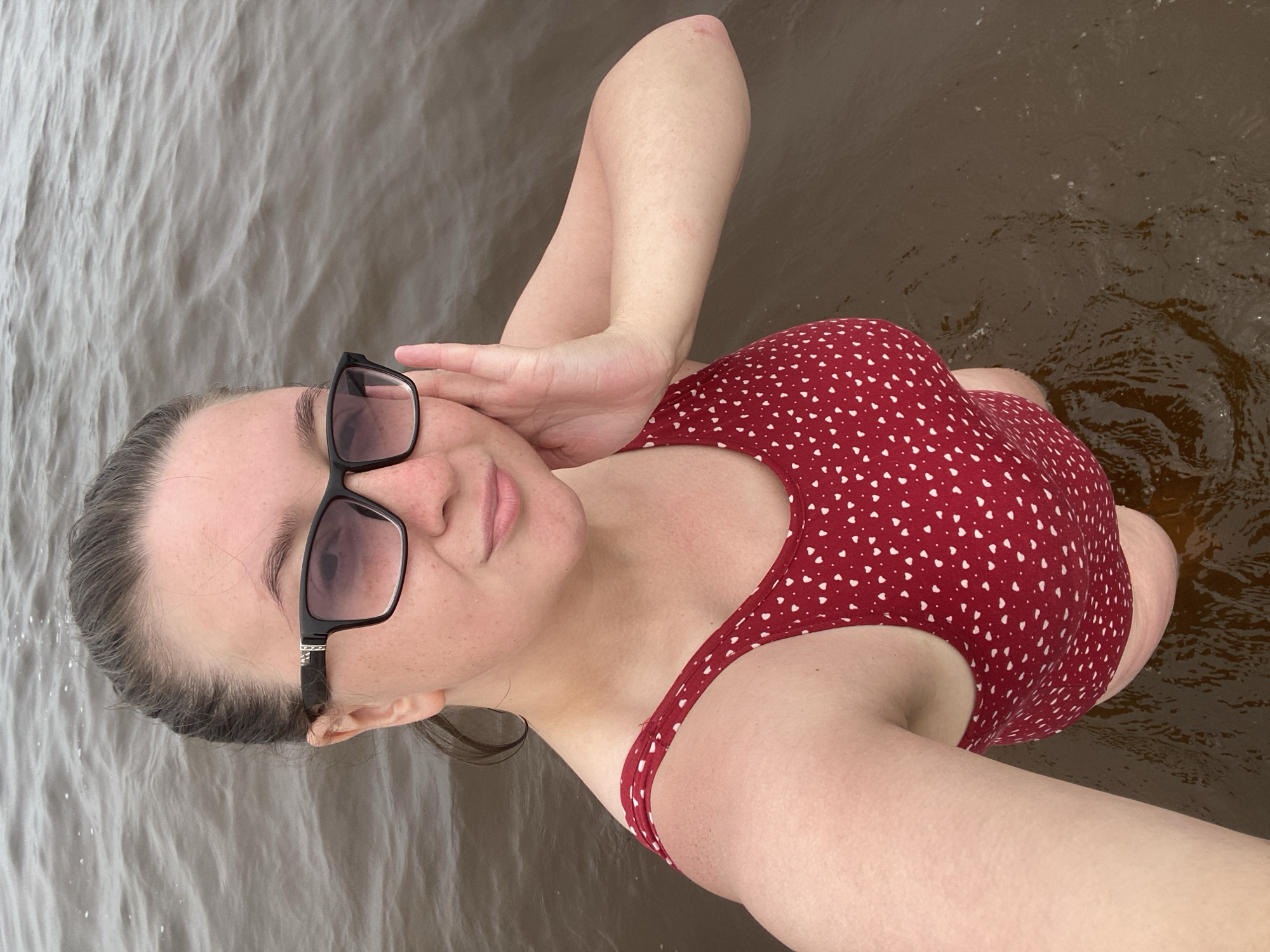 Lazy summer beach day on the Kama River with sushi