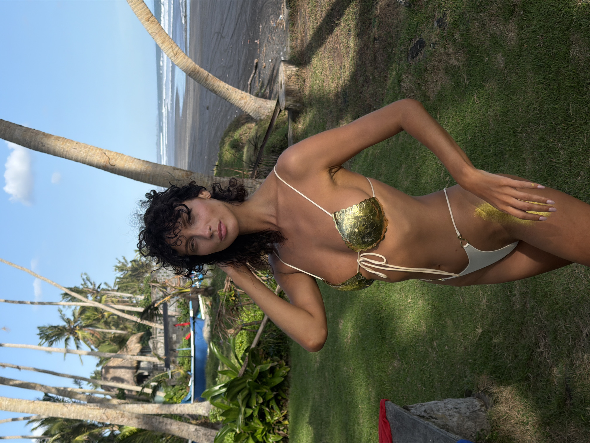 Woman in bikini spotted near Kerambitan beach, Indonesia