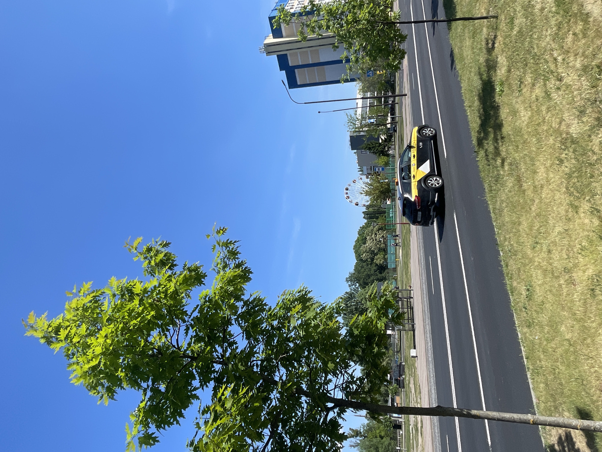 Morning scenes captured around Brest: taxi, park, train museum