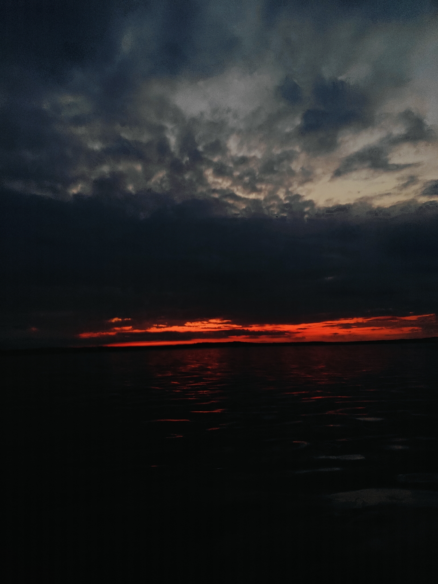 Stormy sunset over the Kama River, Chaykovsky