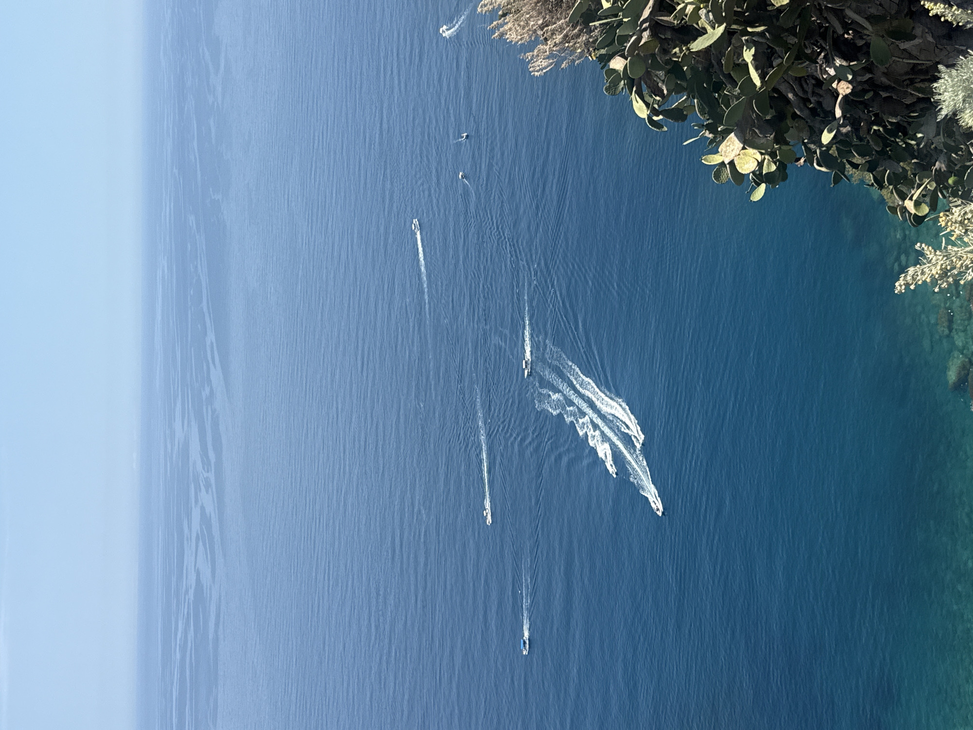 Scenic coastal views captured from elevated positions in Taormina