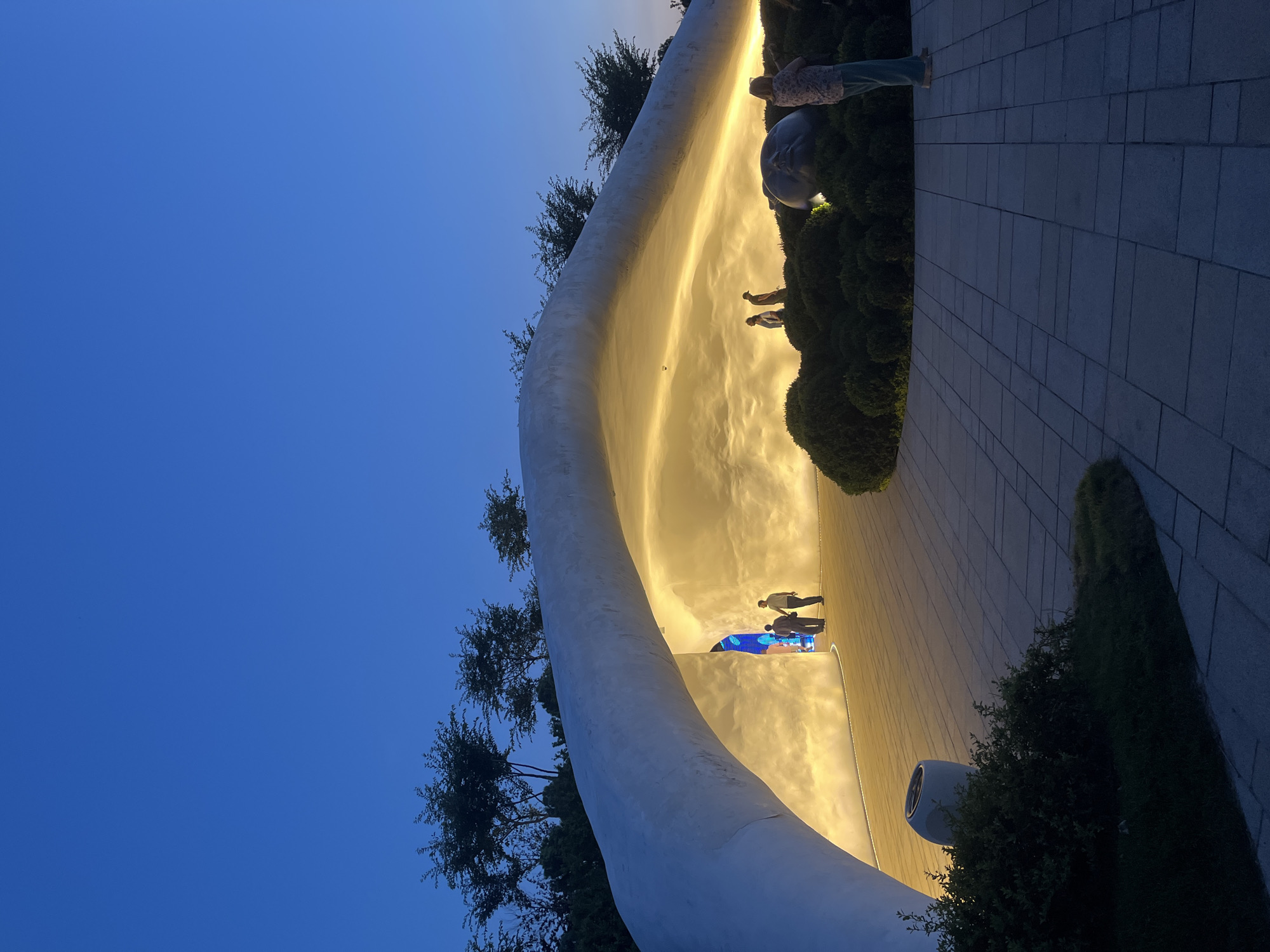 Krasnodar park comes alive at dusk with fountains and lights