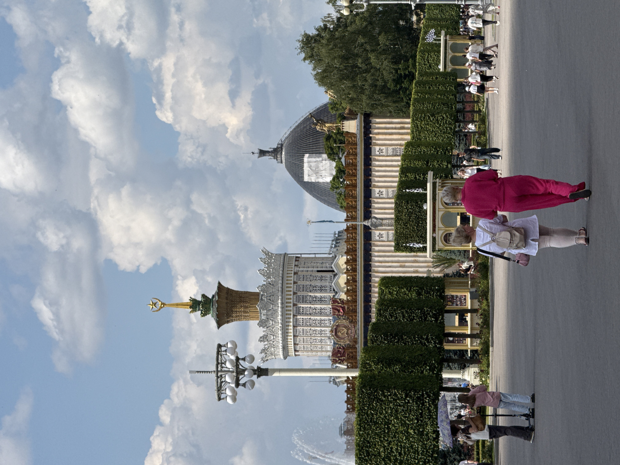 Summer morning at VDNKh, Moscow's iconic exhibition park