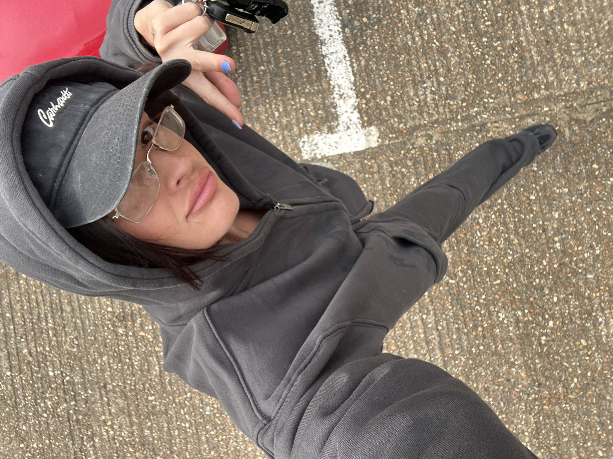 Person with keys spotted on marked concrete in Tunbridge Wells