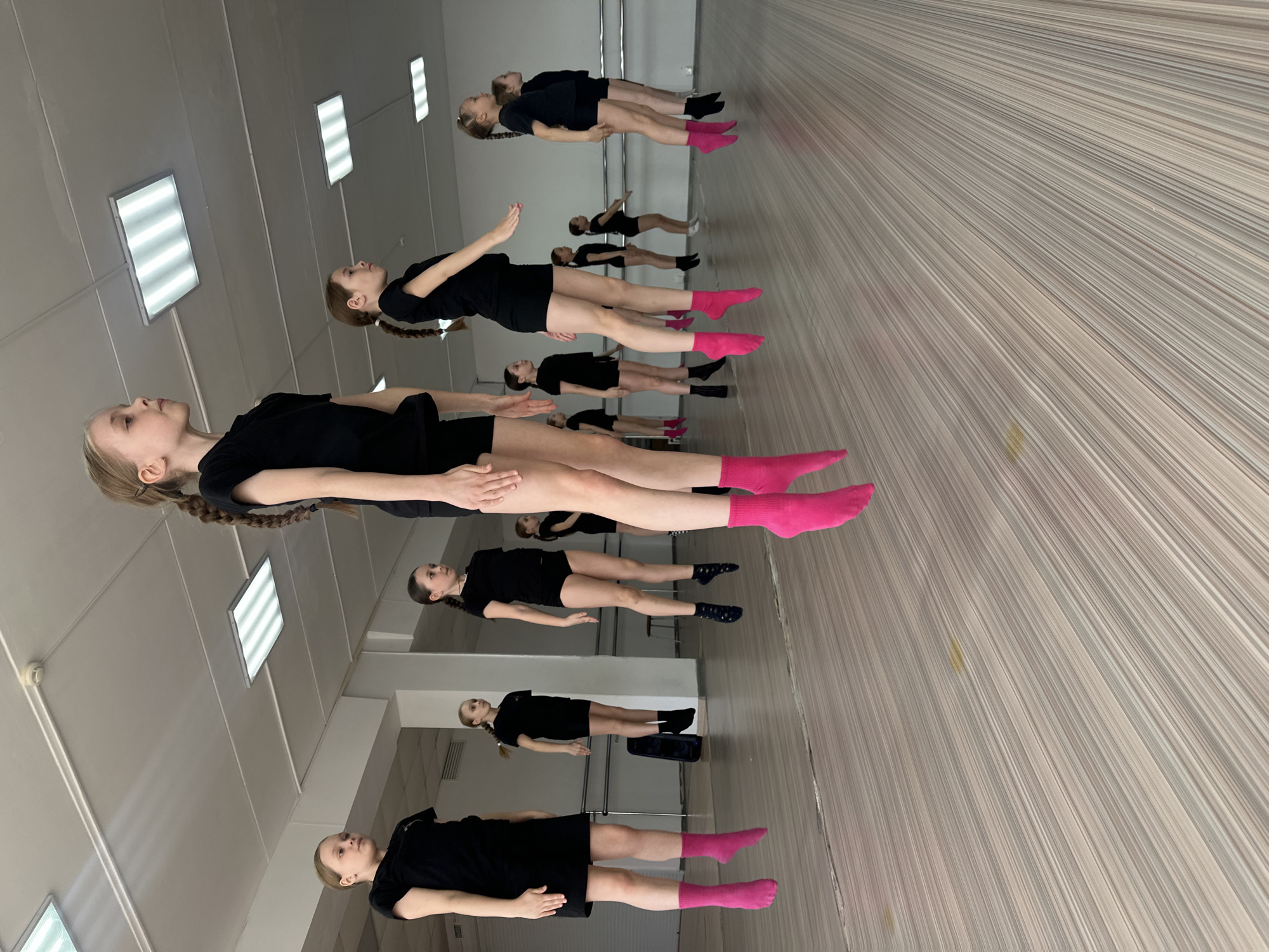 Dance class practices choreography in Votkinsk studio