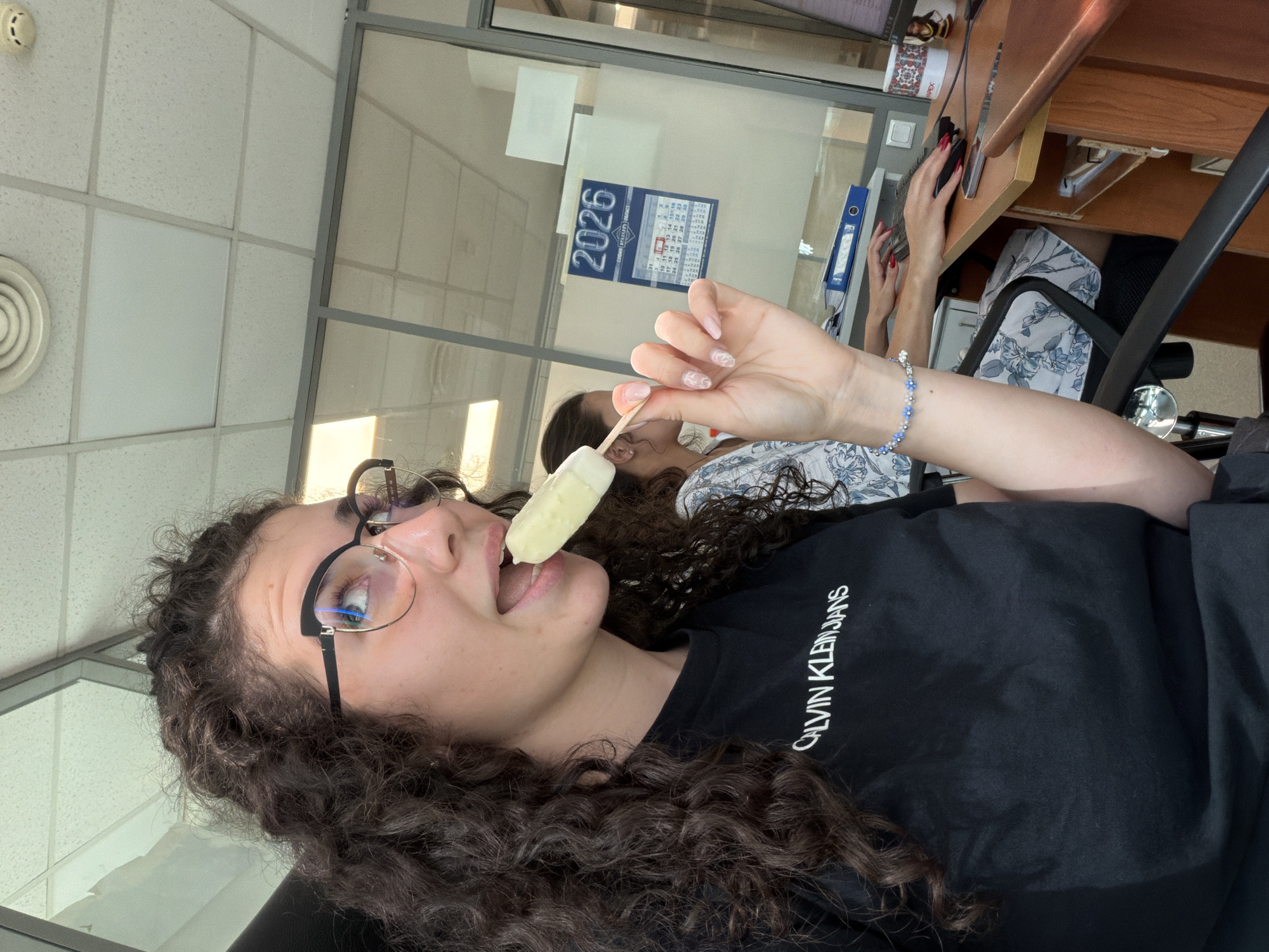 Popsicle break selfie in a Sofia office