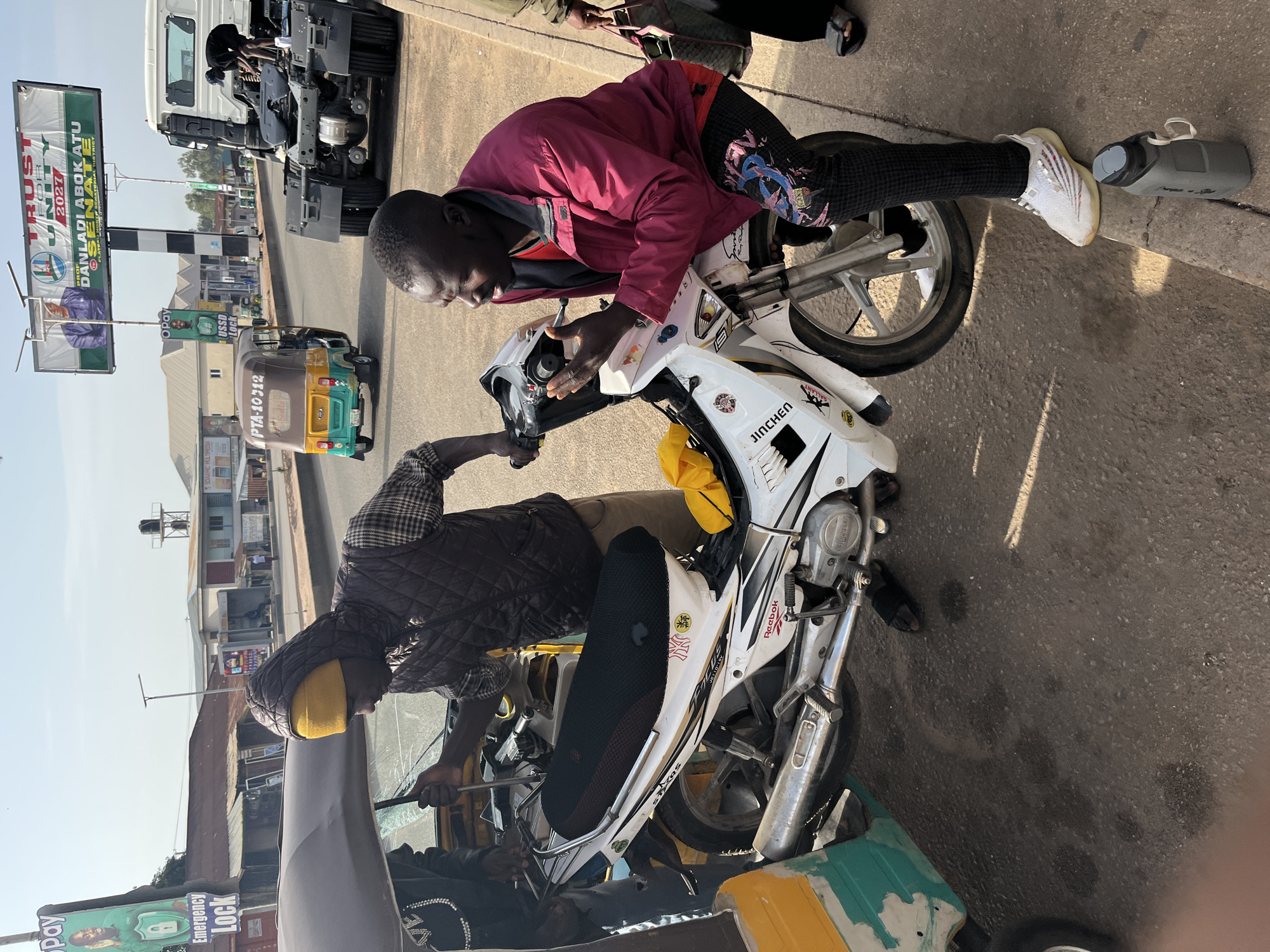 Morning street life across Gura Top and Jos, Nigeria