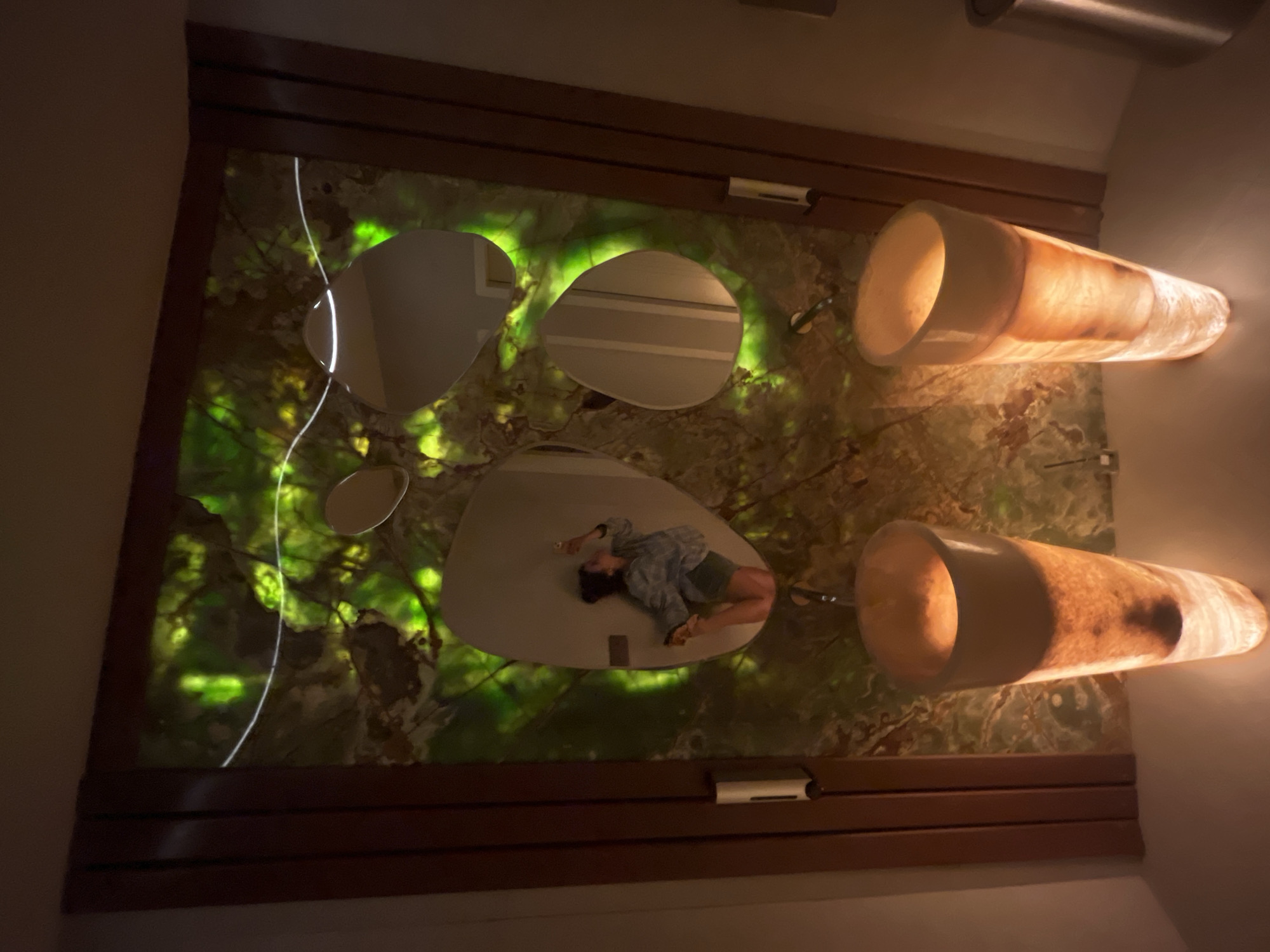 Late-night documentation of luxury hotel interior in North Kuta