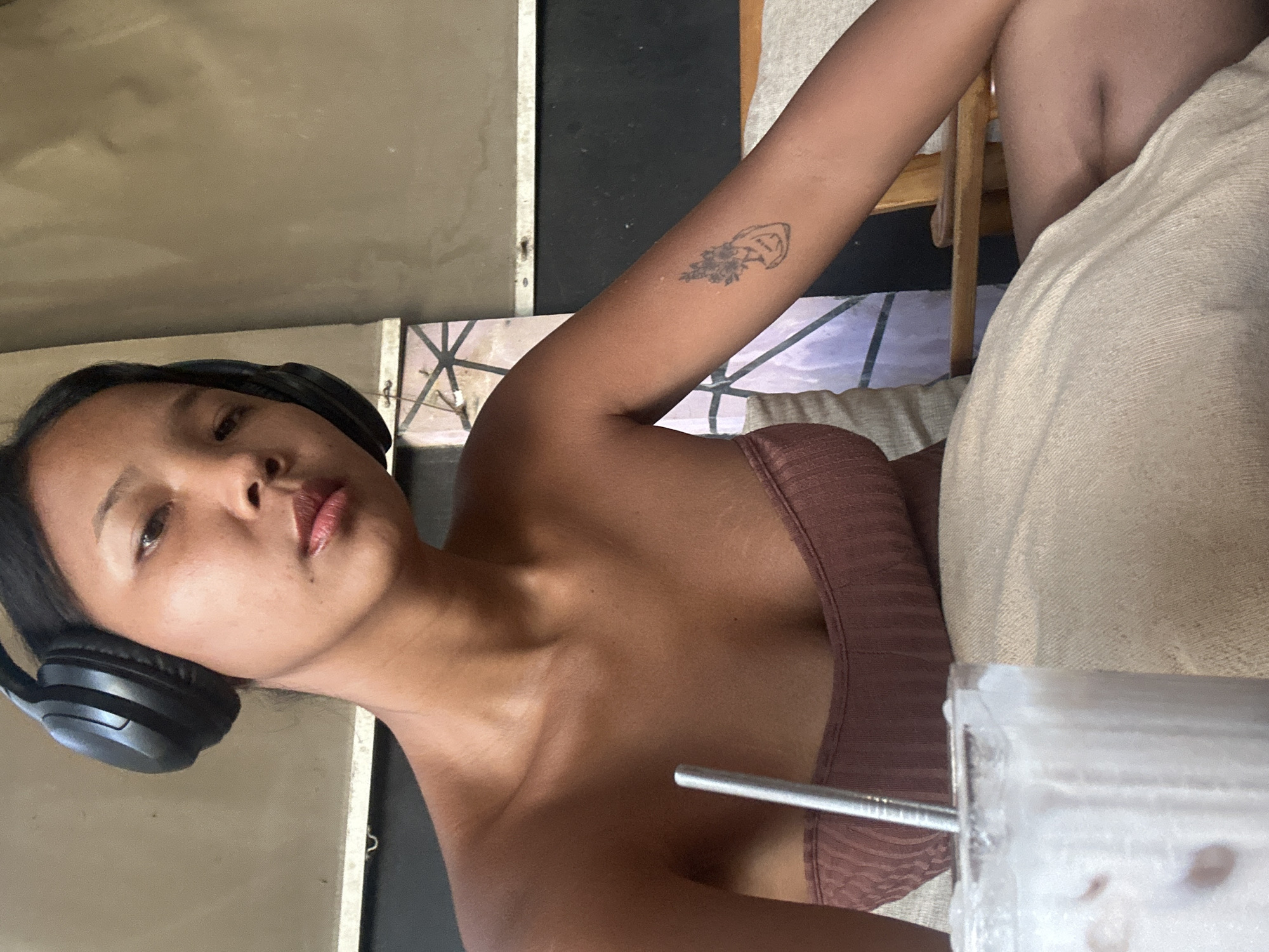 Croissant and coffee break at a Kuta café