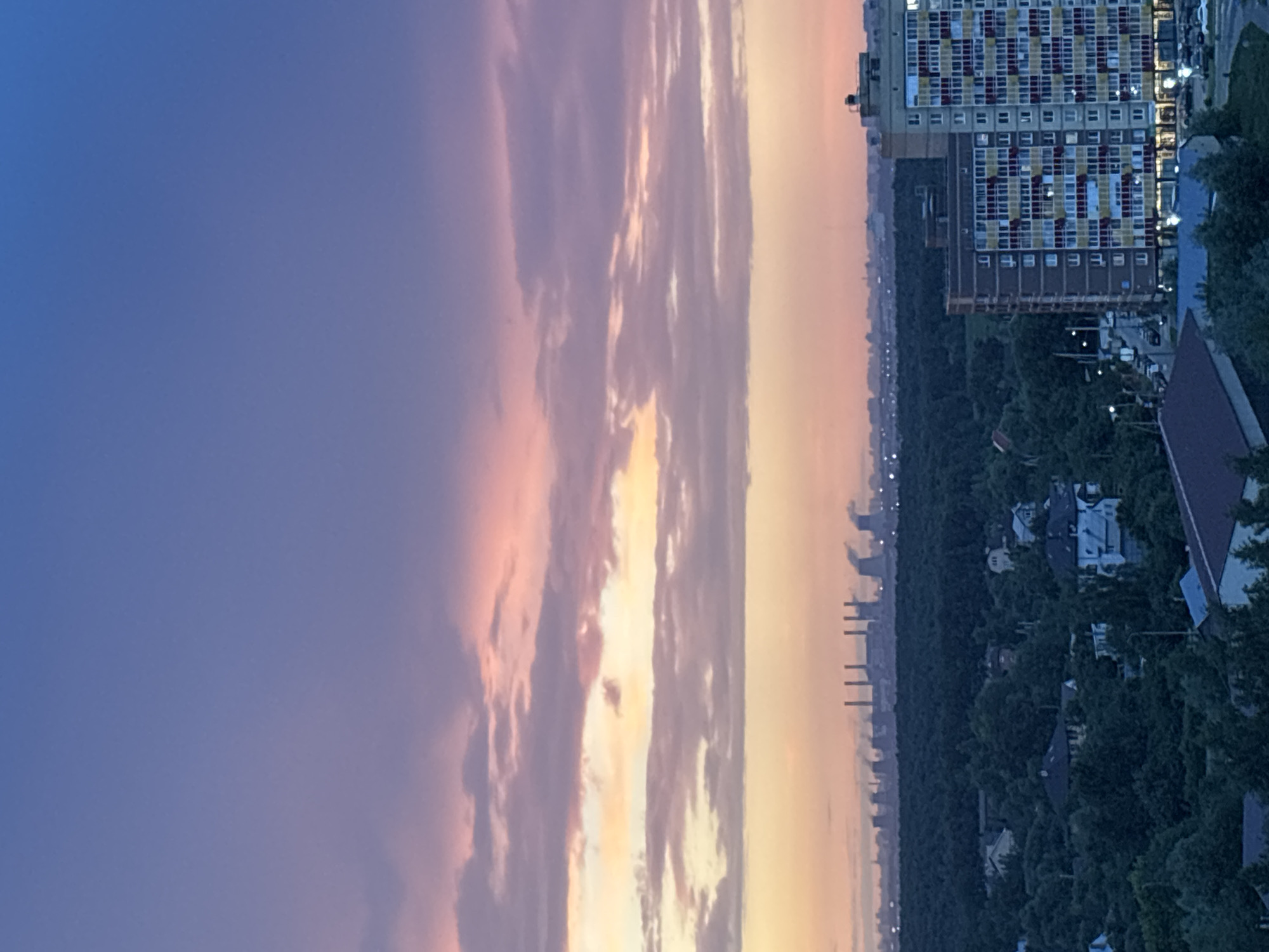 Misaylovo suburb catches a vivid summer evening sunset