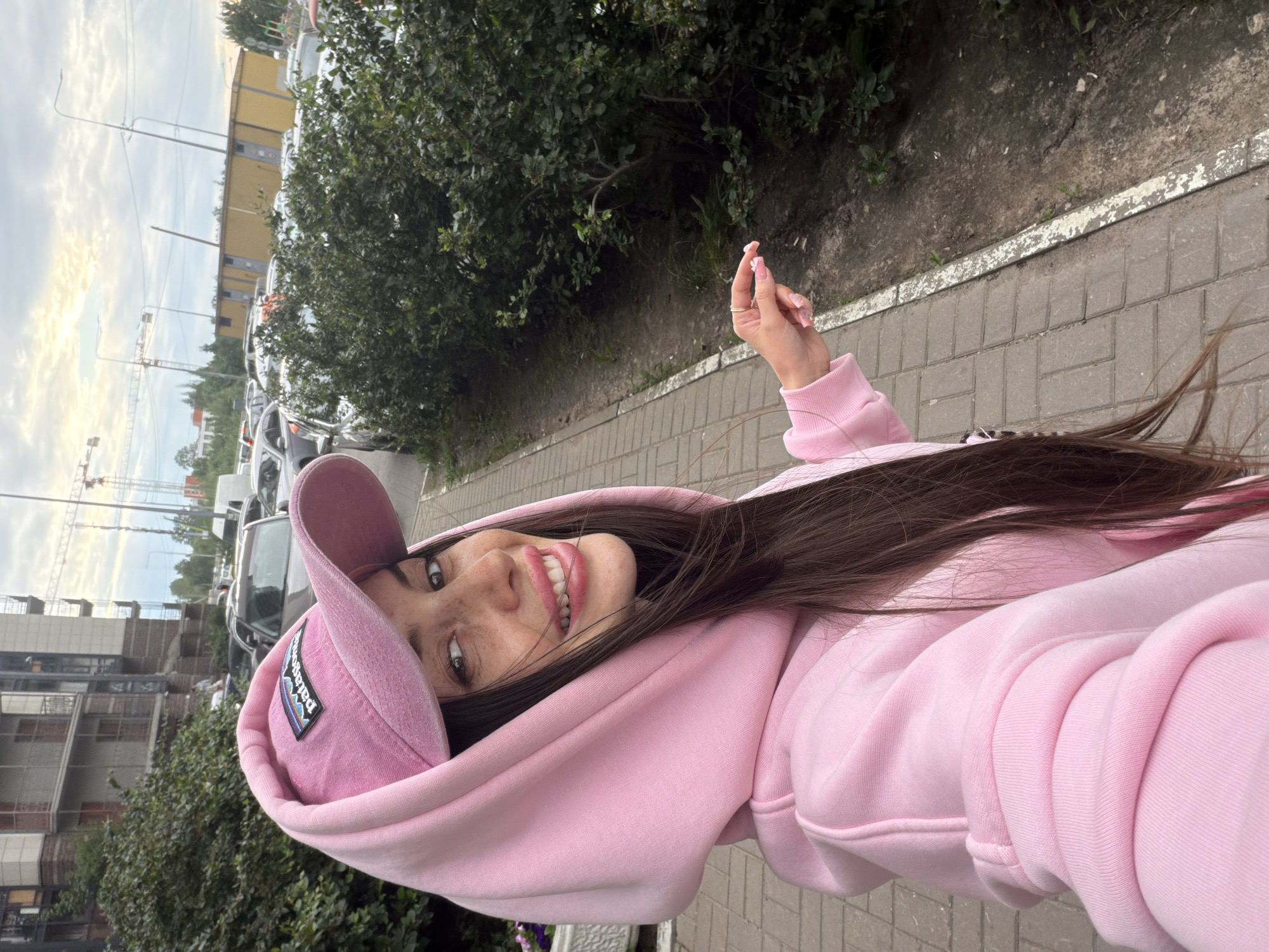 Casual street moments near a Russian apartment block