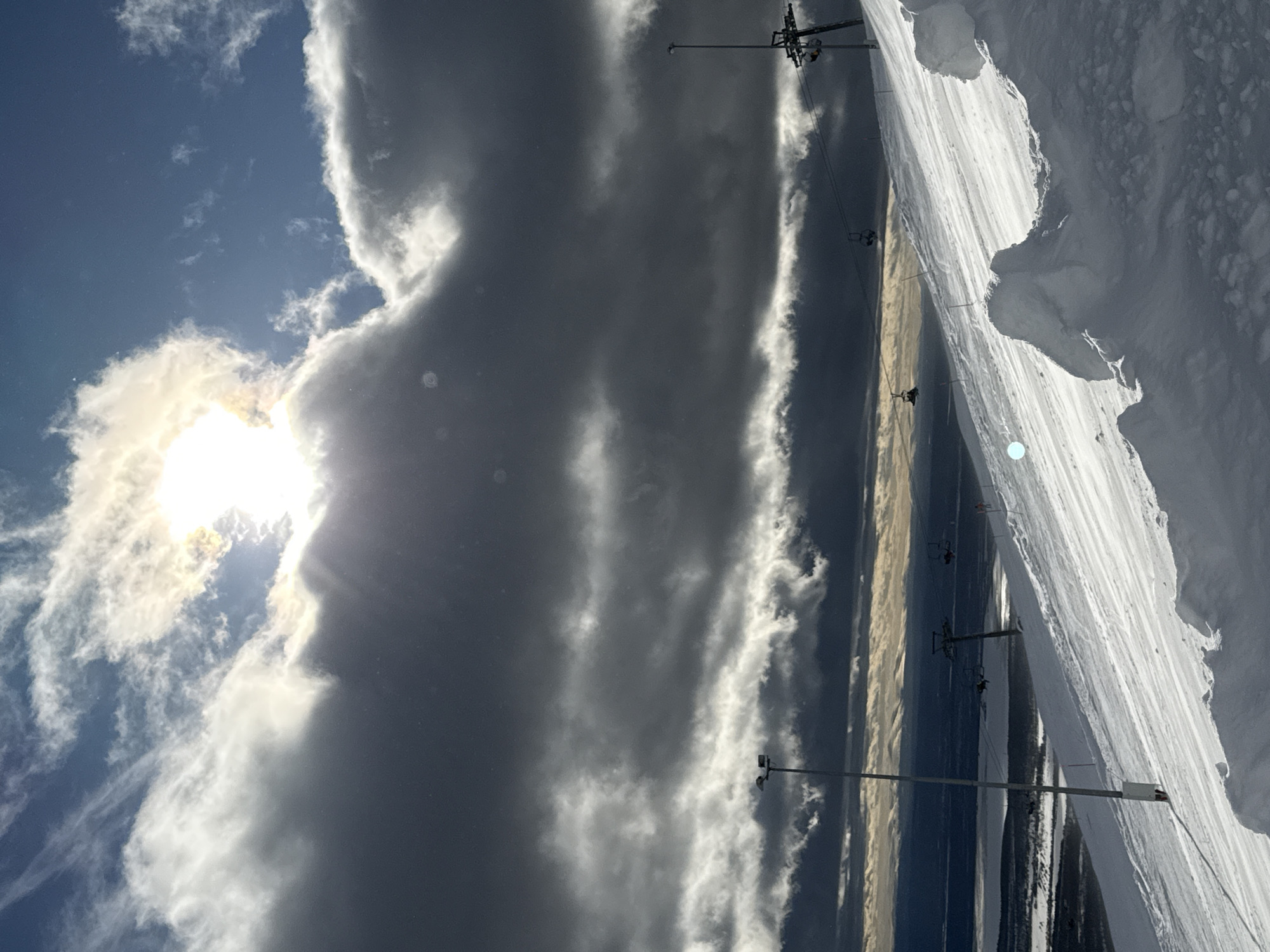 Ski conditions documented at Kirovsk resort amid snowy weather