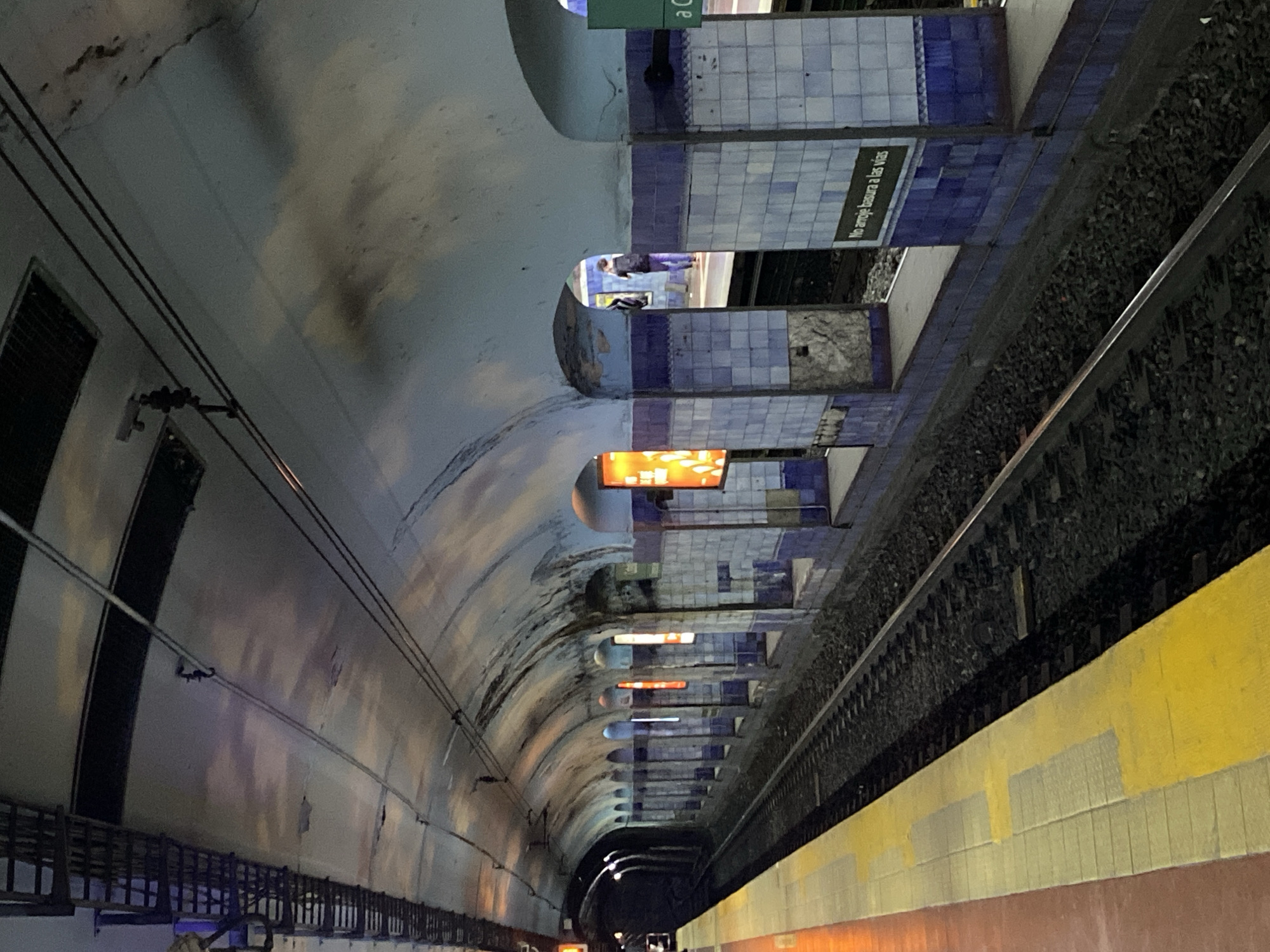 Metro station interior documented in Buenos Aires