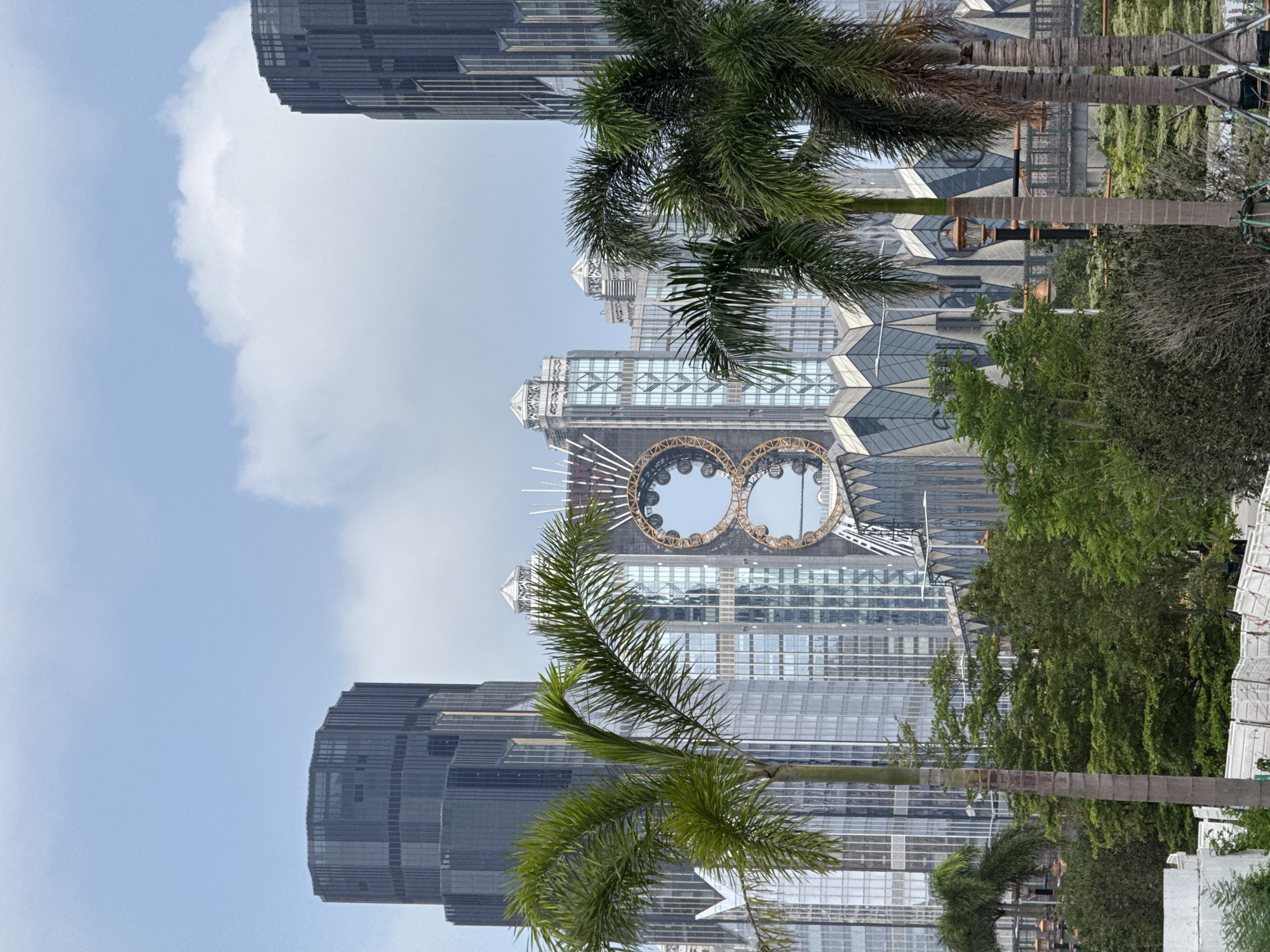 Studio City's iconic Ferris wheel photographed in Macao skyline