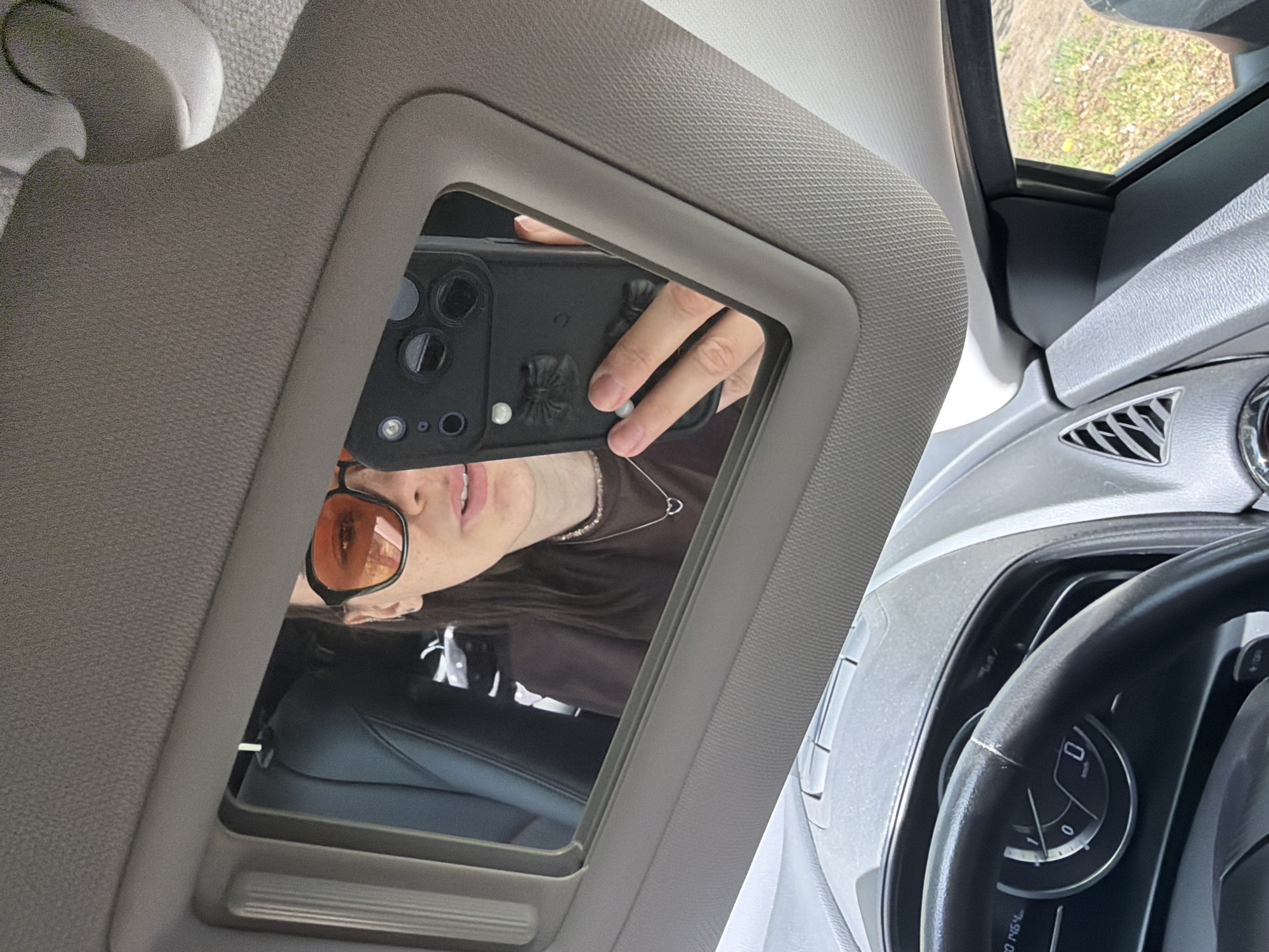 Family captures car trip moments in Chaikovsky, Russia