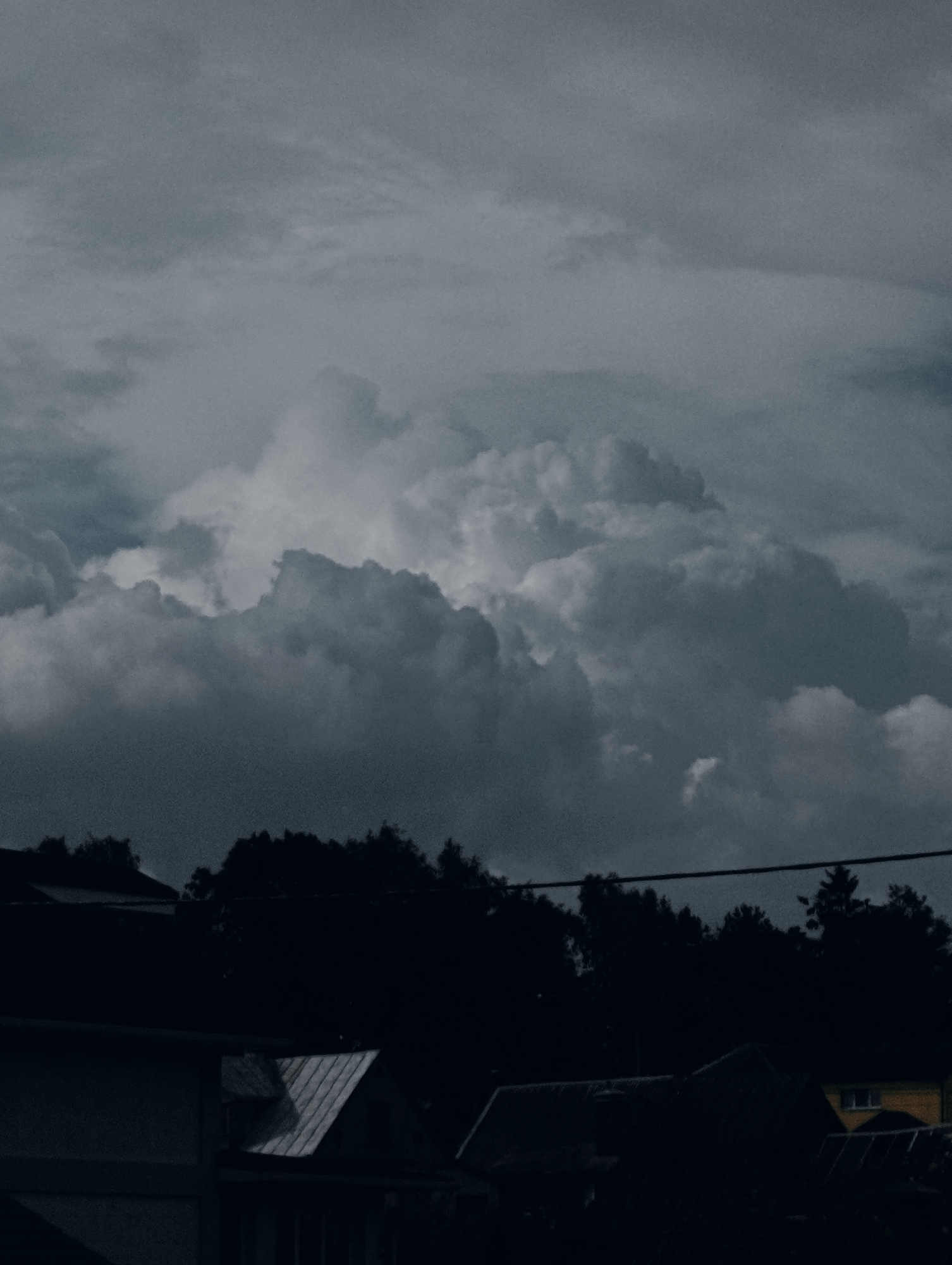 Storm clouds roll over Minsk on a dramatic July afternoon
