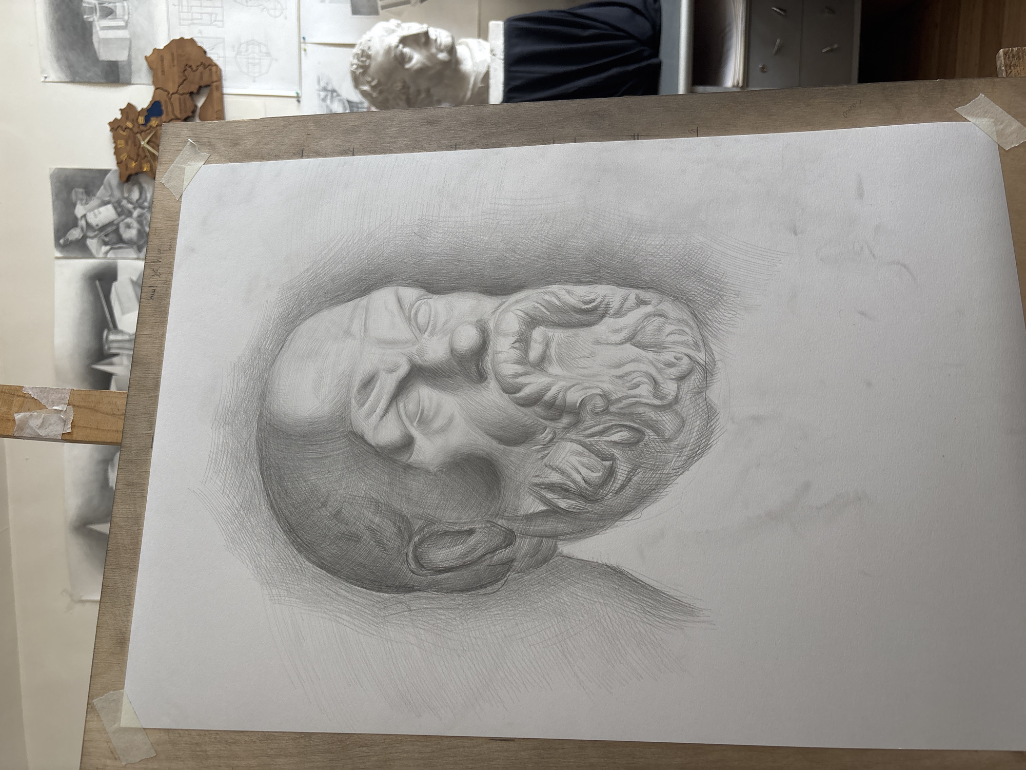 Art student documents drawing sessions in Yerevan studios