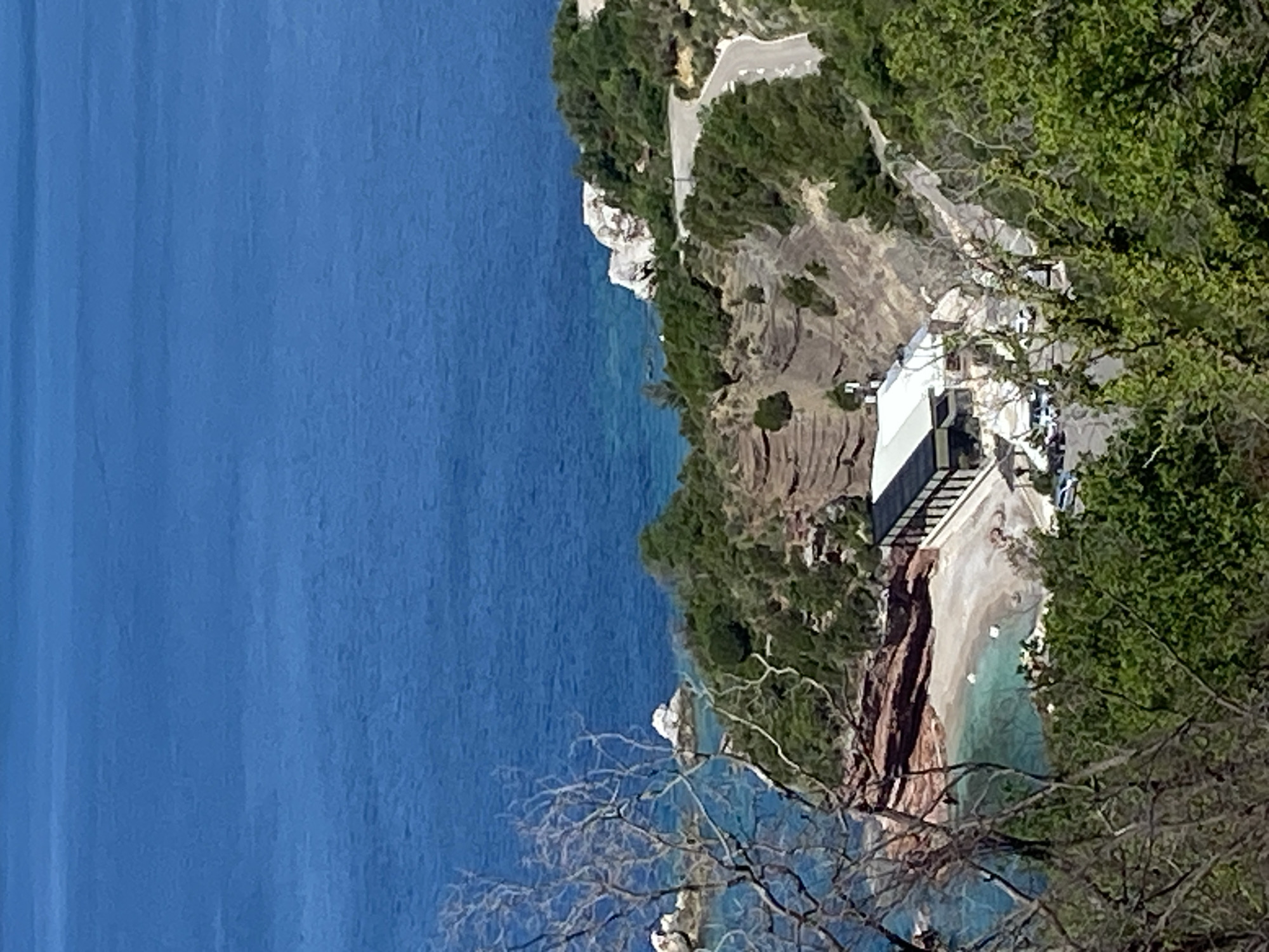 Coastal views of Adriatic Sea captured near Blizikuće, Montenegro
